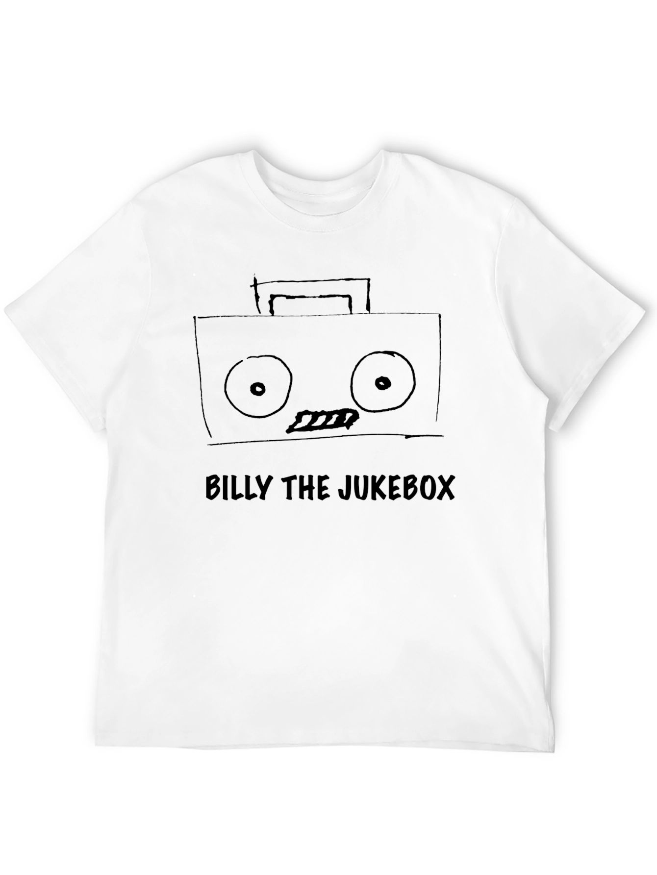 Billy The Jukebox Mens Black Graphic T-Shirt