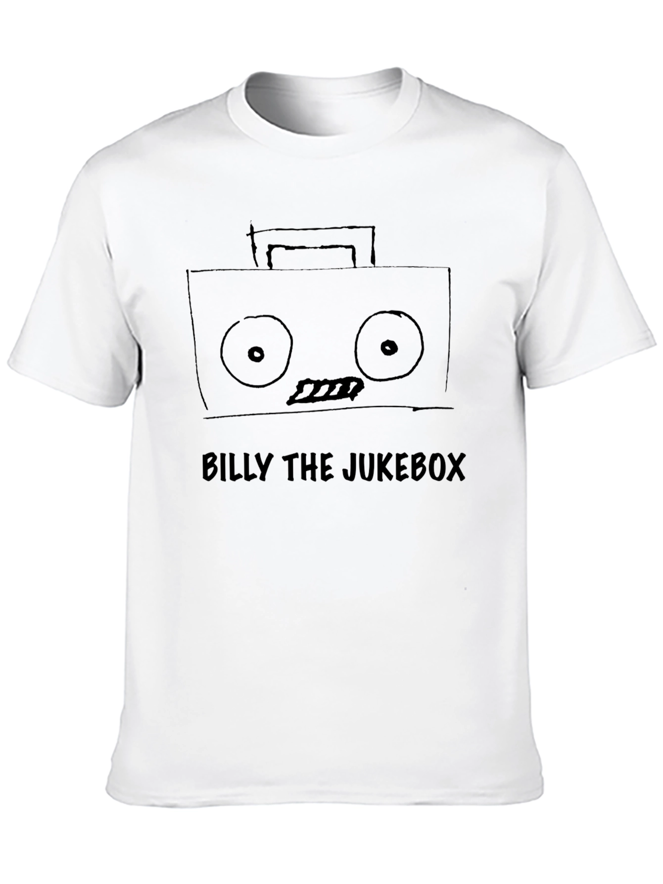 Billy The Jukebox Mens Black Graphic T-Shirt