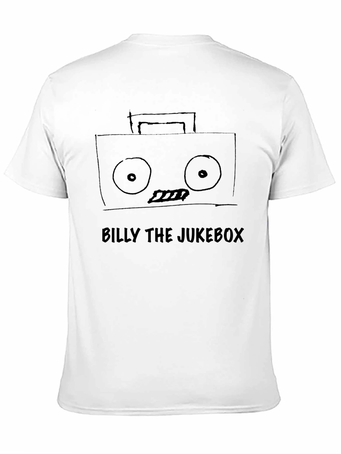 Billy The Jukebox Mens Black Graphic T-Shirt