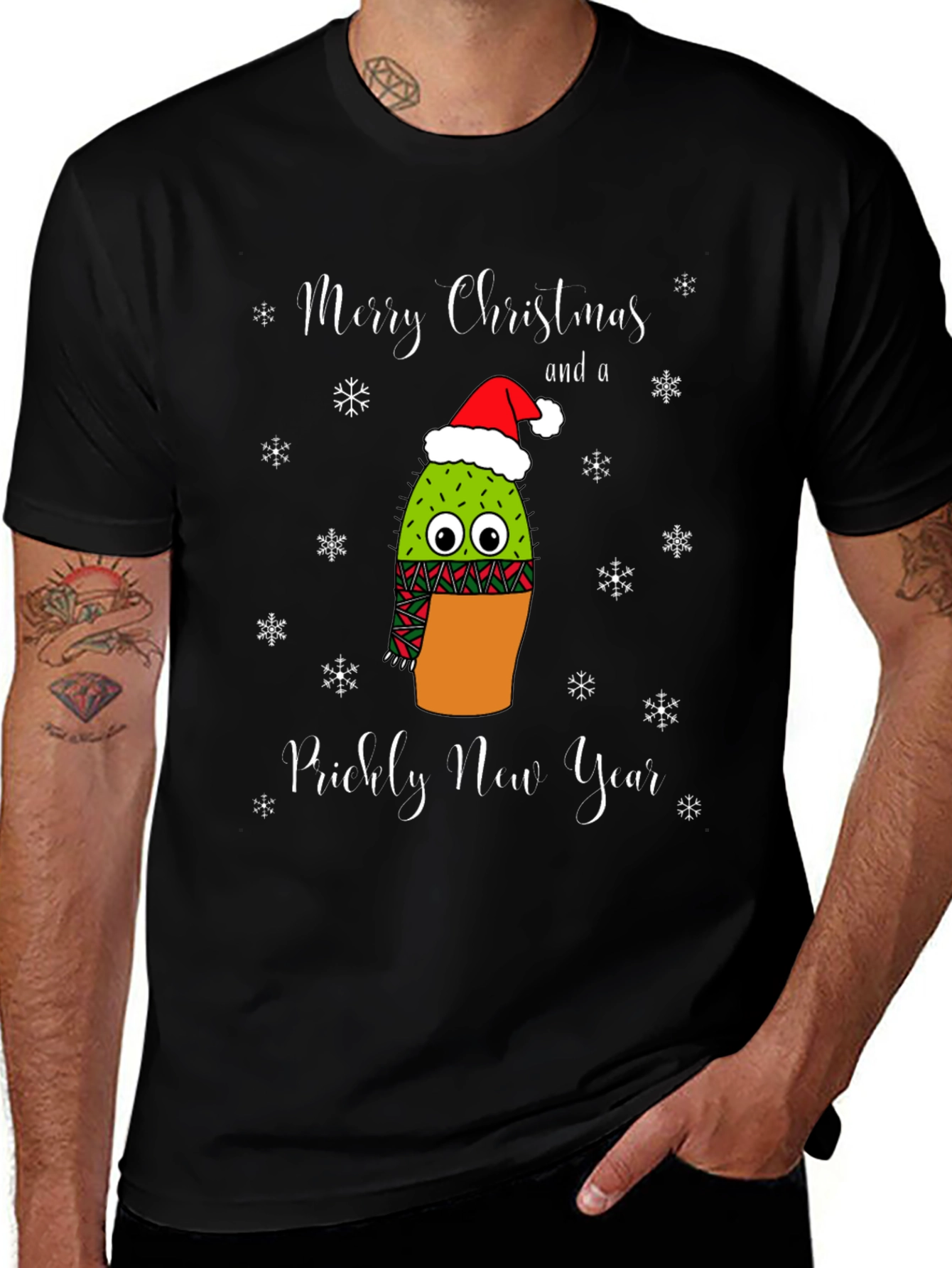 Prickly New Year Christmas Cactus T-Shirt