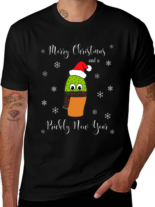 Prickly New Year Christmas Cactus T-Shirt