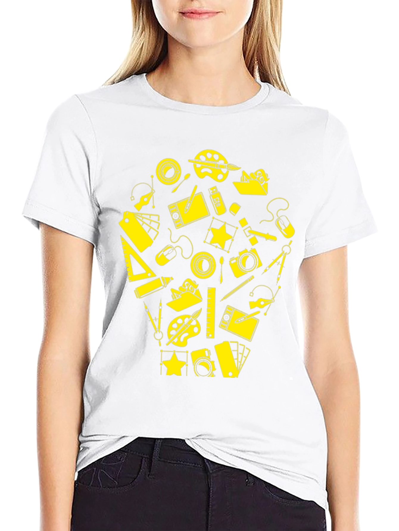Creative Design Black T-Shirt