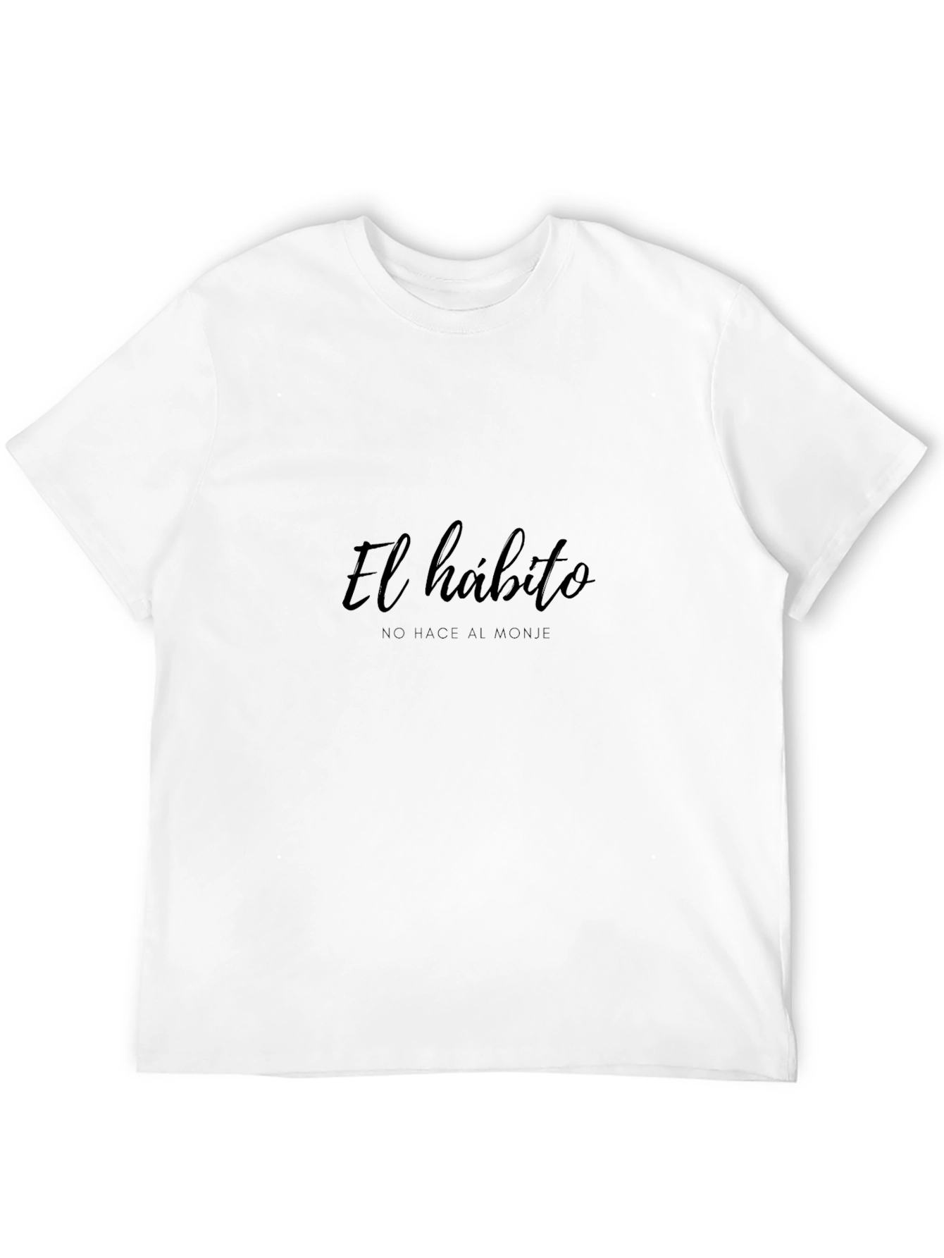 El habito Tee: Classic Crew Neck Soft Cotton Blend