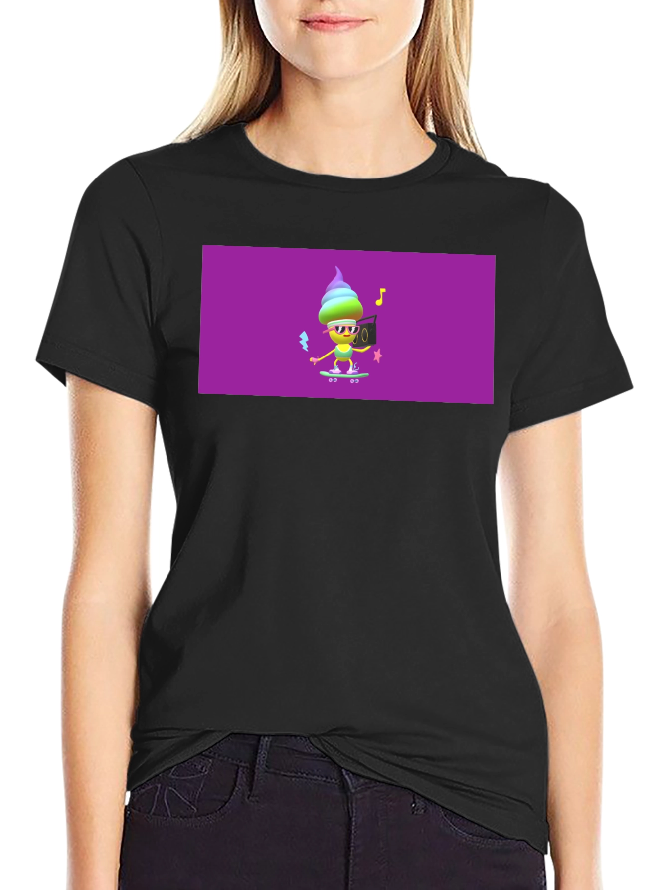Cool Ice Cream Skateboarder Graphic Tee