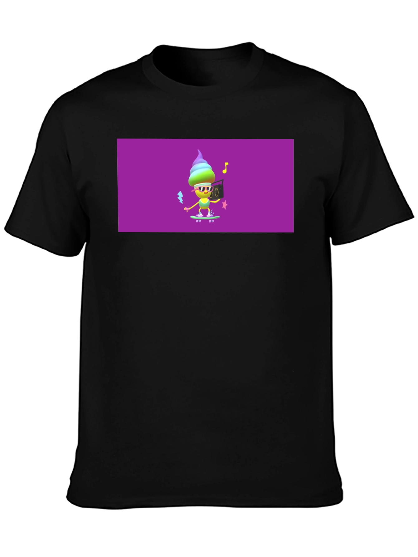 Cool Ice Cream Skateboarder Graphic Tee