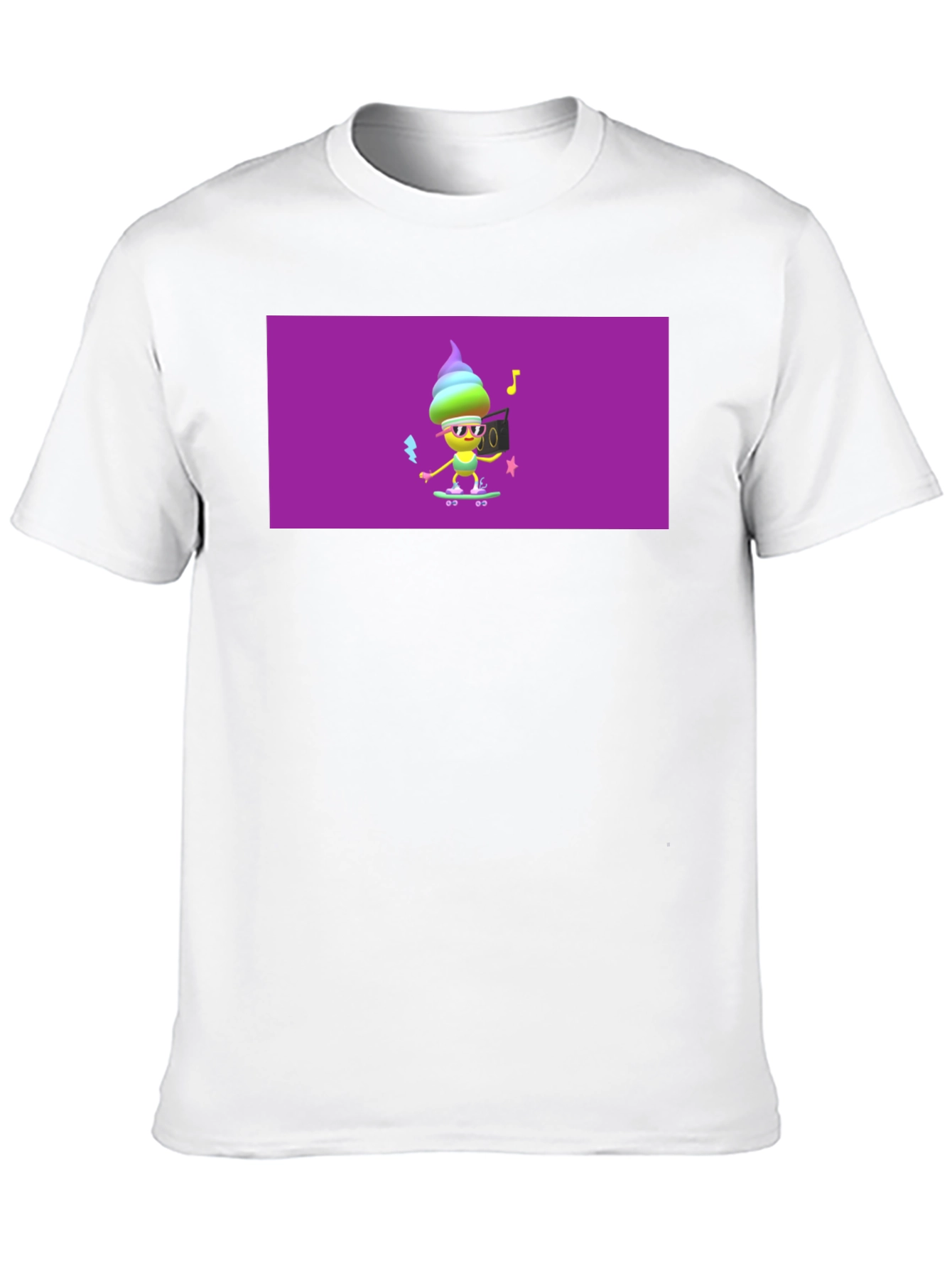 Cool Ice Cream Skateboarder Graphic Tee