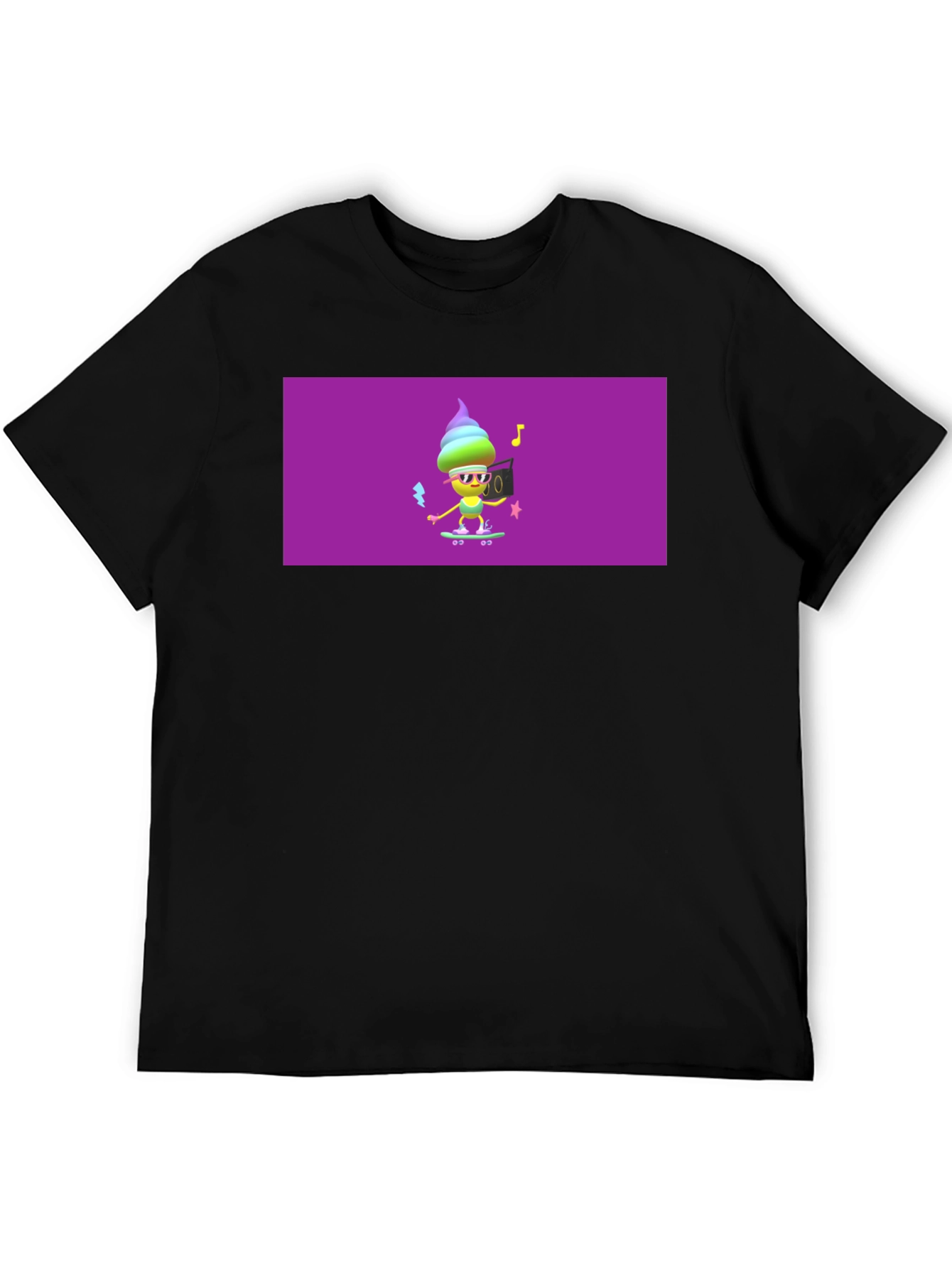 Cool Ice Cream Skateboarder Graphic Tee