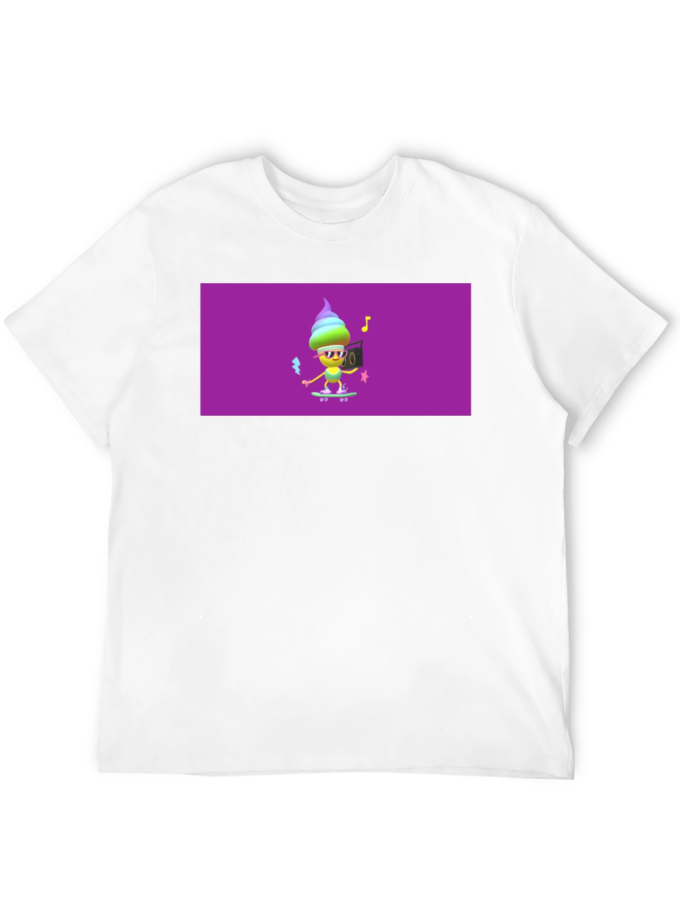 Cool Ice Cream Skateboarder Graphic Tee