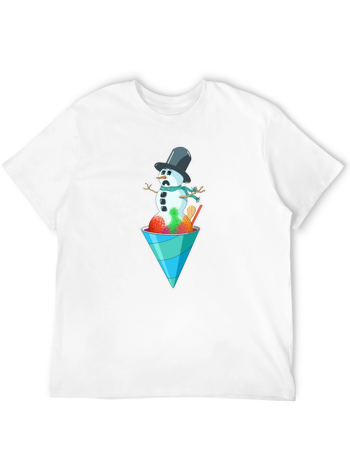 Snowman Shaved Ice Graphic Tee