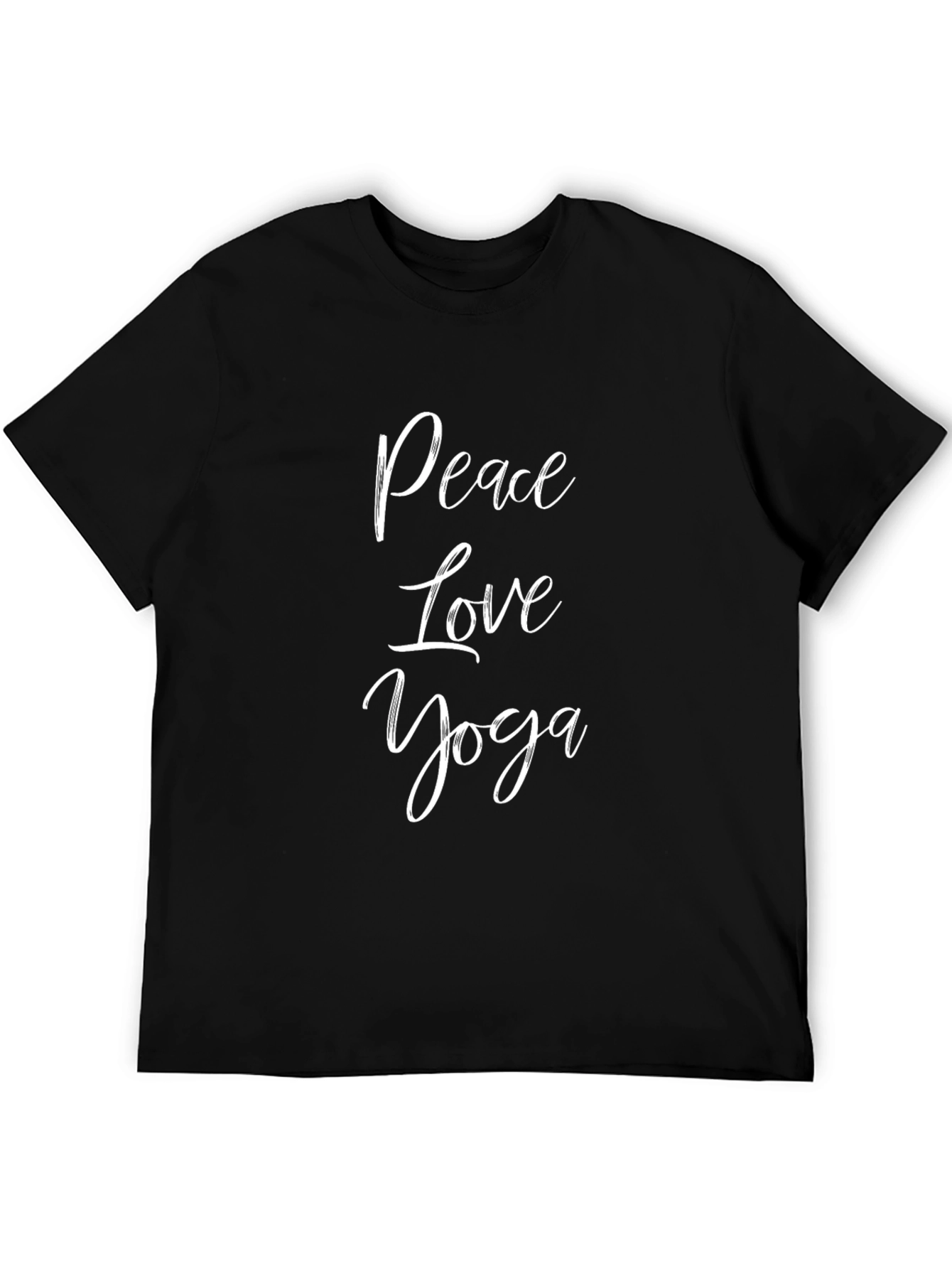 Peace Love Yoga T-Shirt - Trendy Graphic Tee