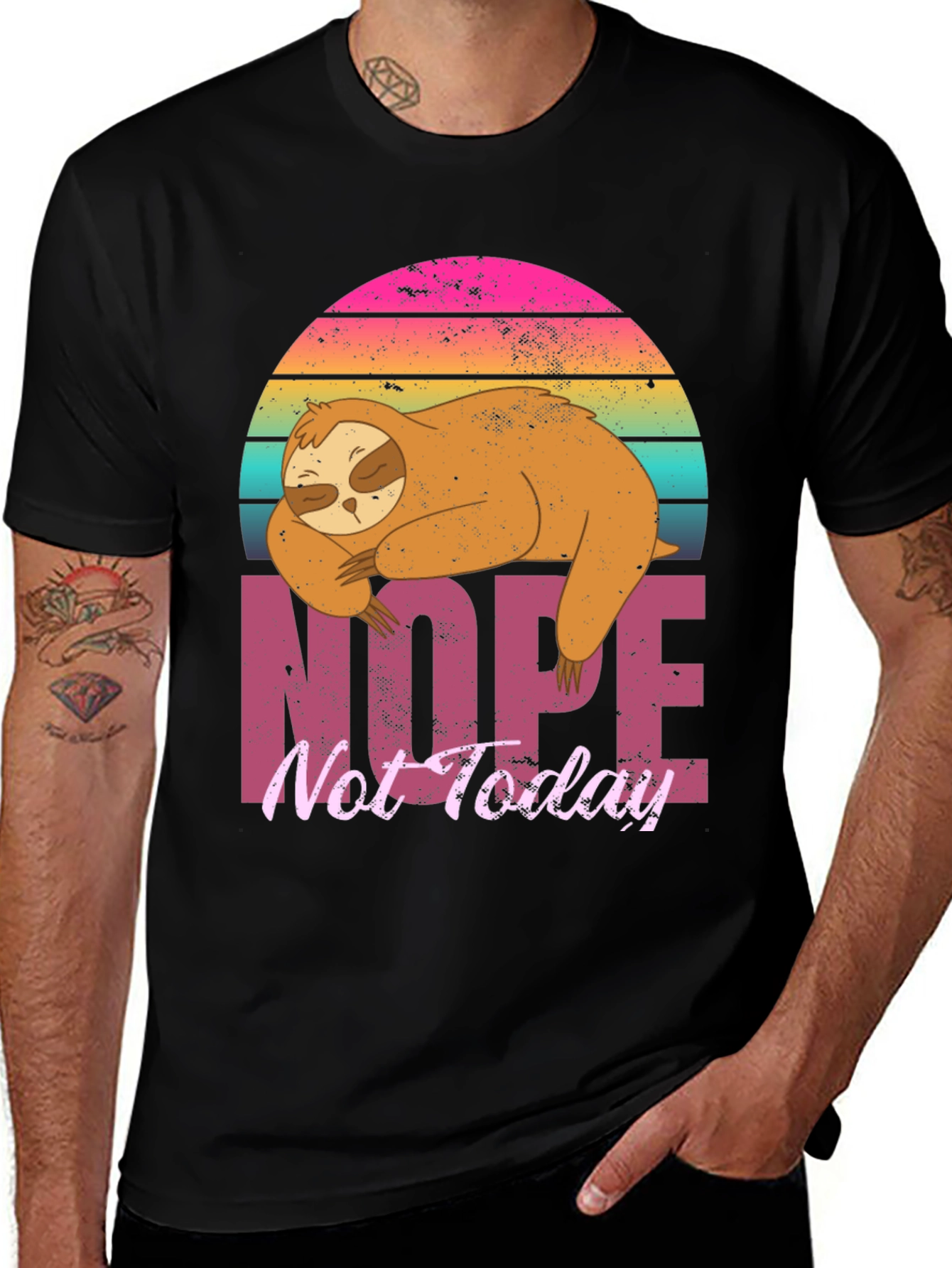 Nope Not Today Sloth Graphic Tee