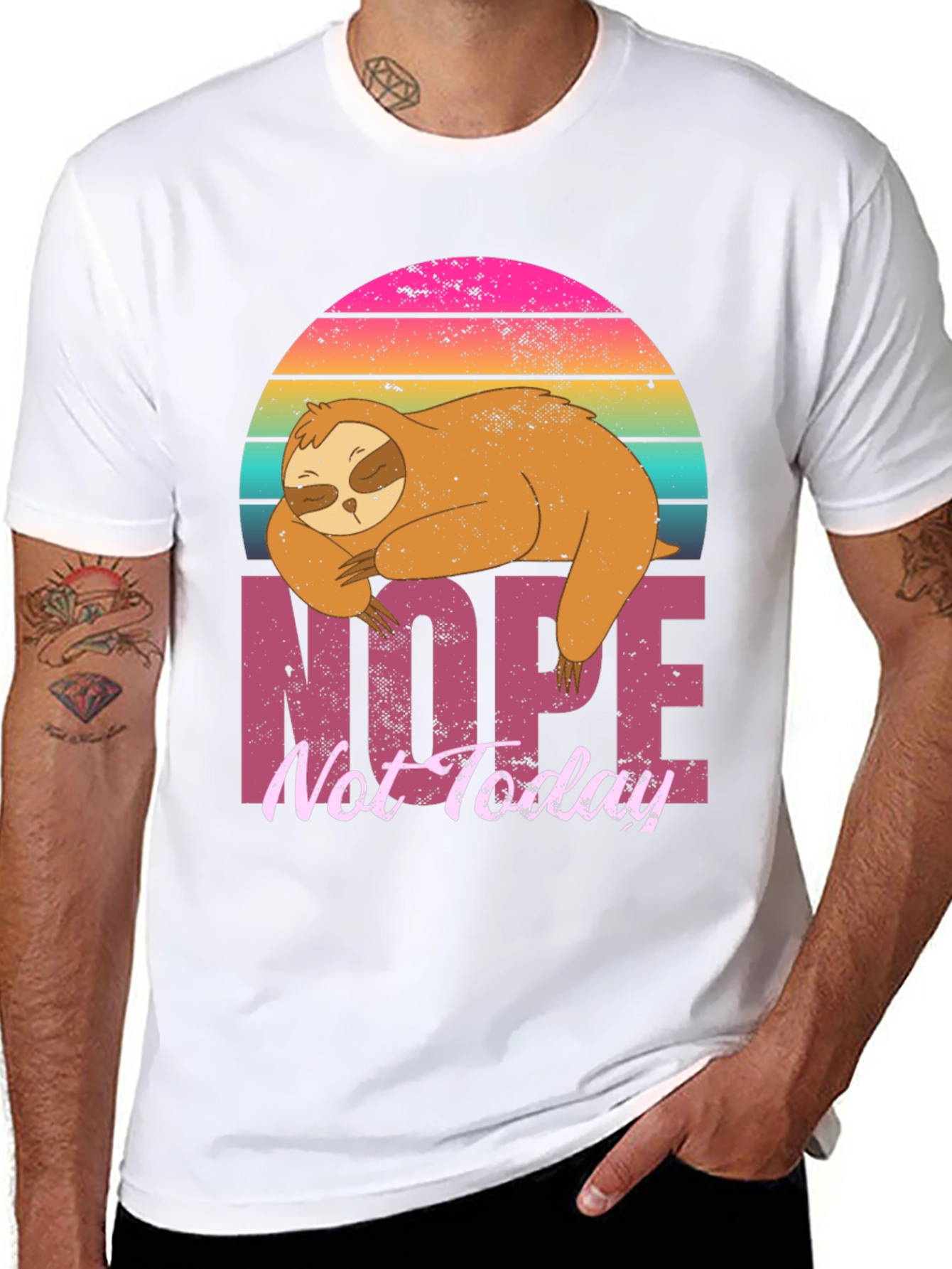 Nope Not Today Sloth Graphic Tee