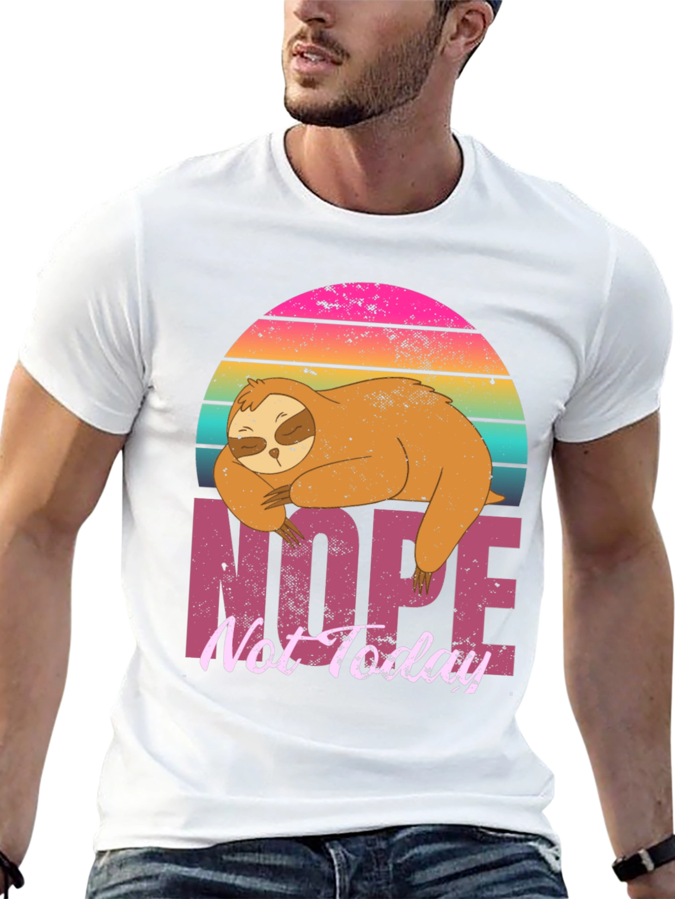 Nope Not Today Sloth Graphic Tee