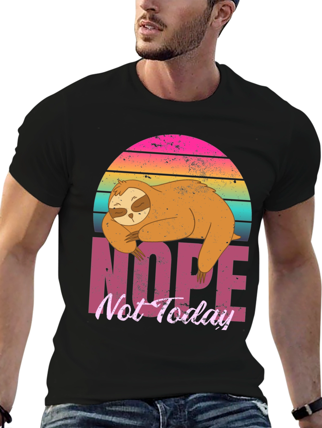 Nope Not Today Sloth Graphic Tee