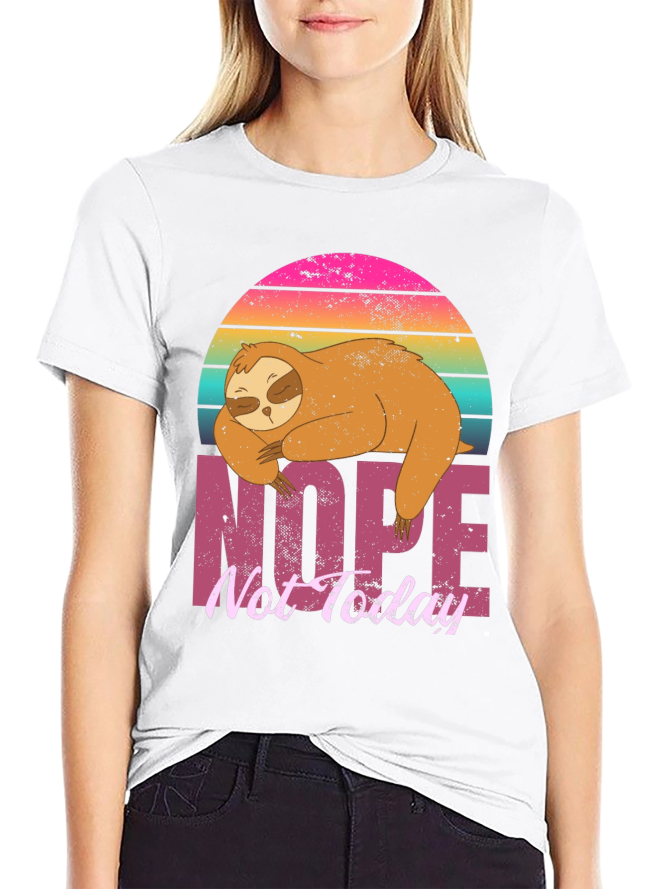 Nope Not Today Sloth Graphic Tee