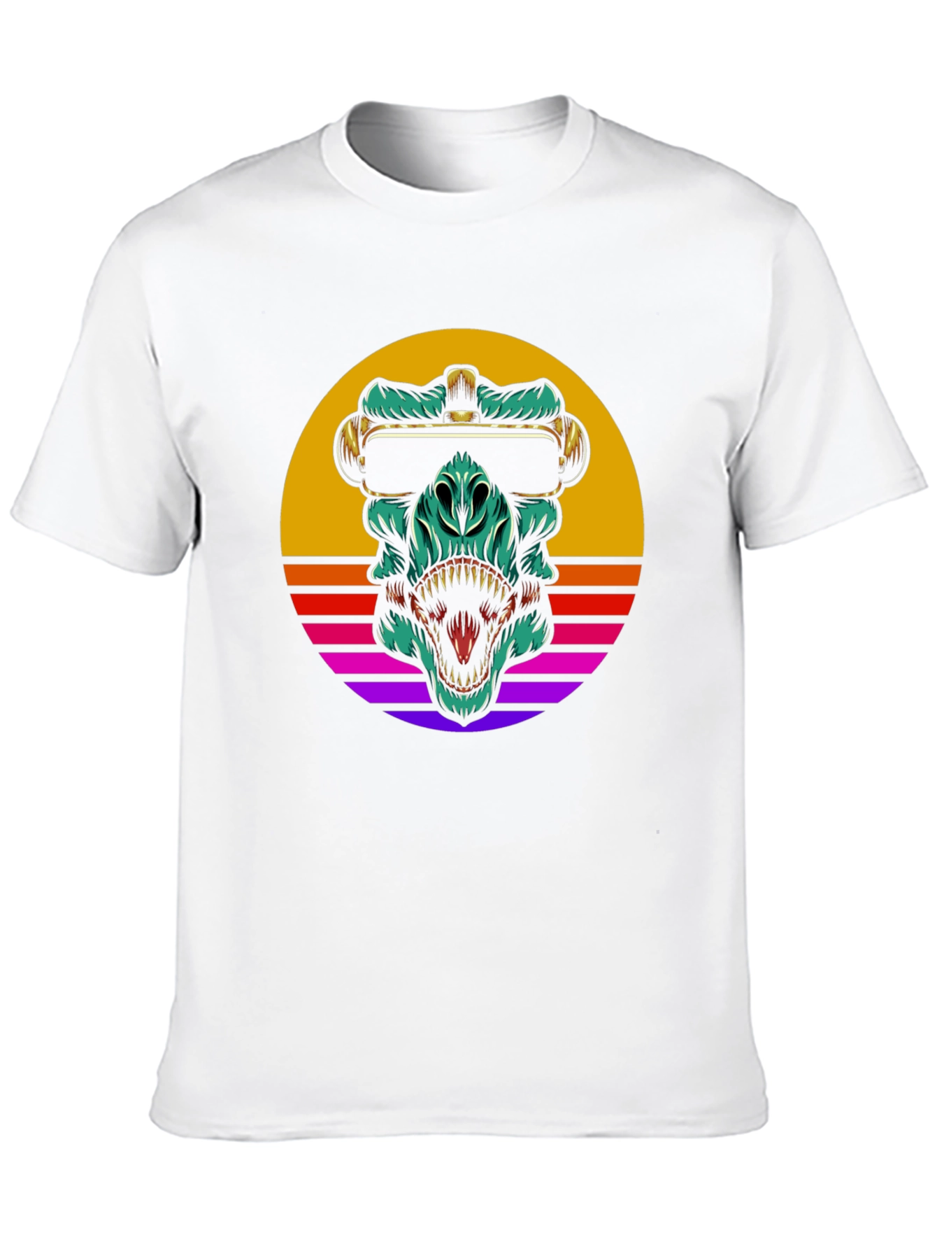 Retro Dino Black T-Shirt