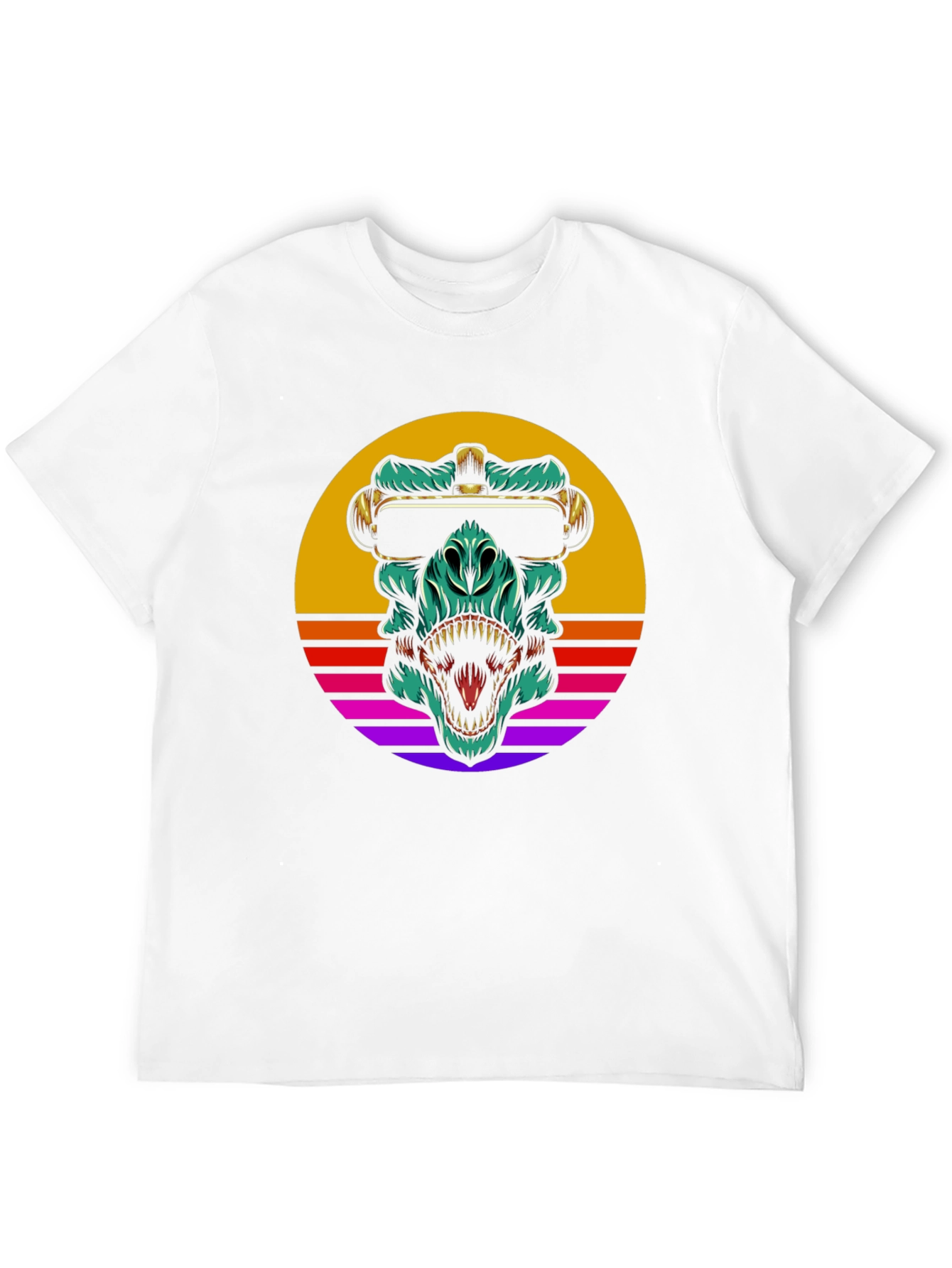 Retro Dino Black T-Shirt