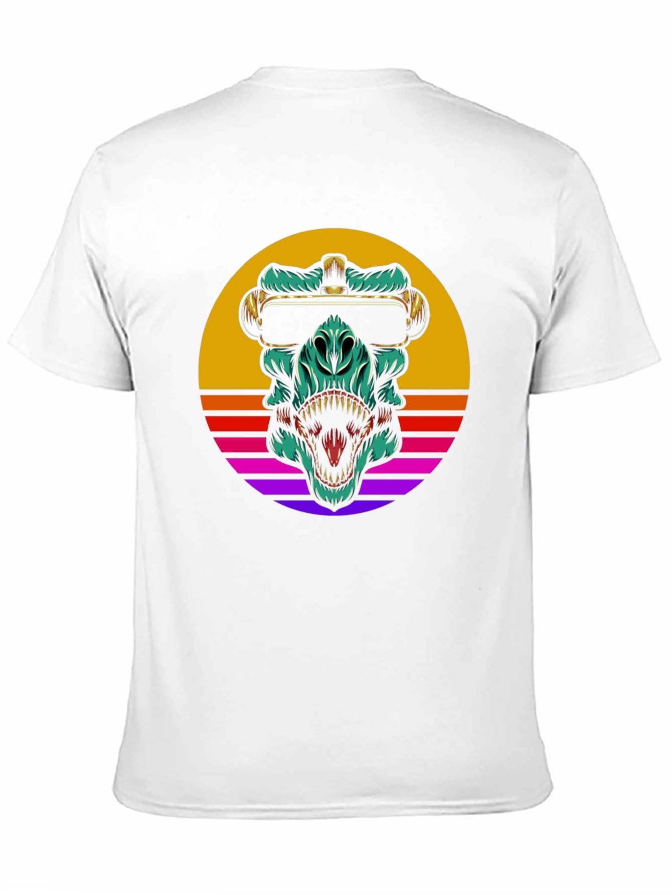 Retro Dino Black T-Shirt