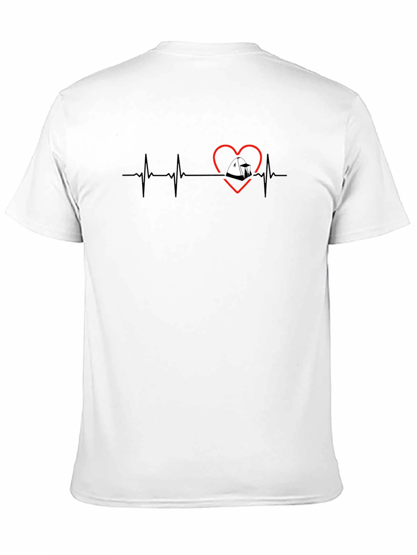 Heartbeat Sailboat Graphic Tee - Black