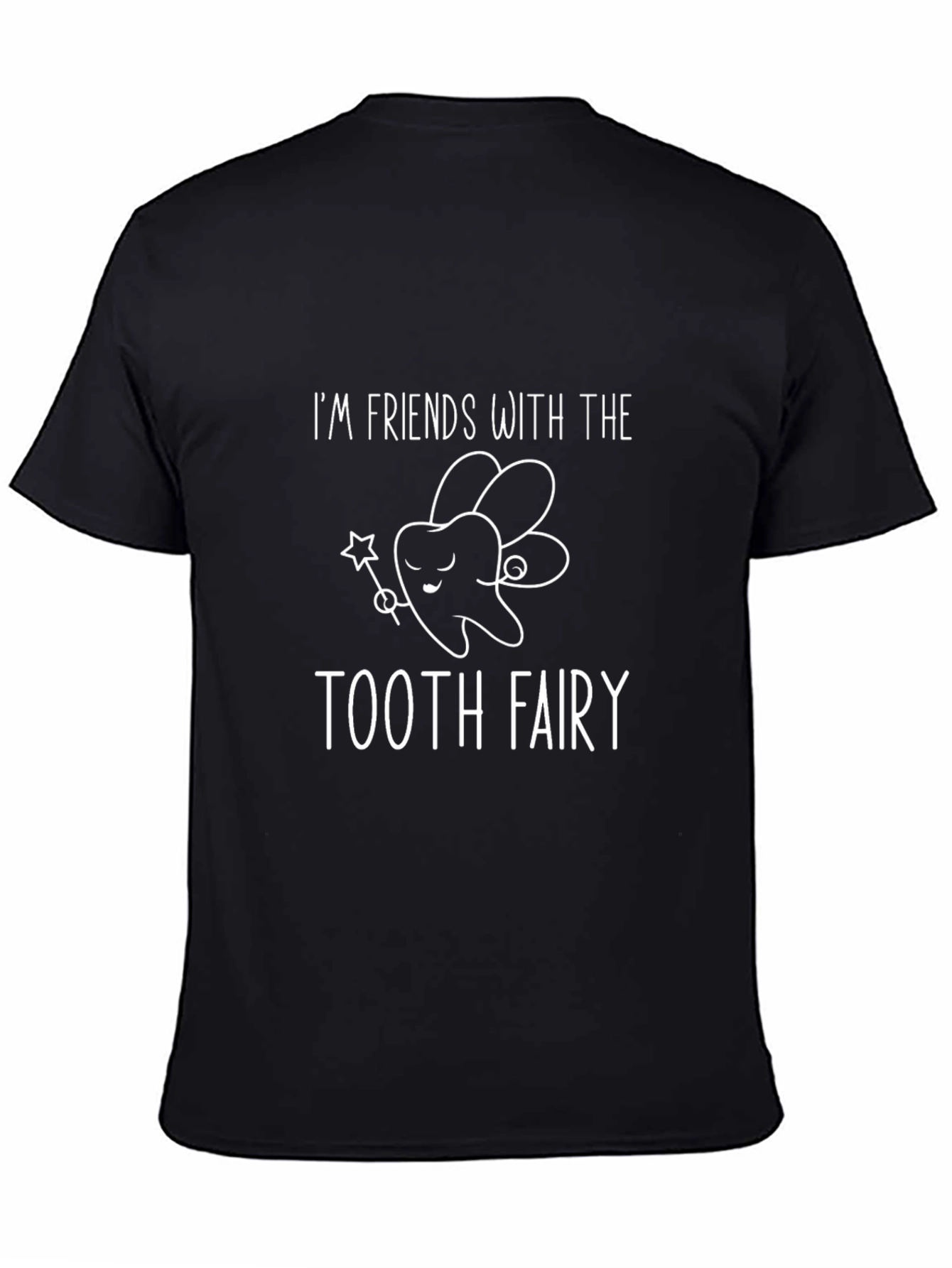 Tooth Fairy Graphic Tee - Whimsical Black T-Shirt
