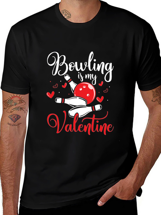 Bowling Valentine Graphic Tee - Perfect for Bowling Lovers!