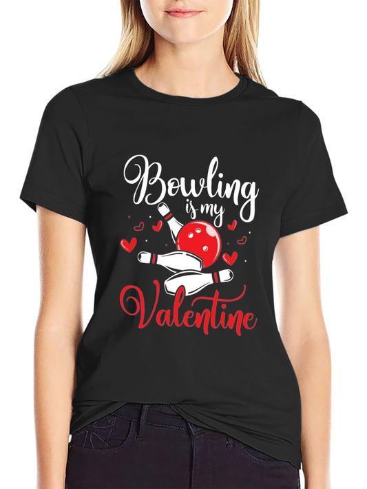 Bowling Valentine Graphic Tee - Perfect for Bowling Lovers!