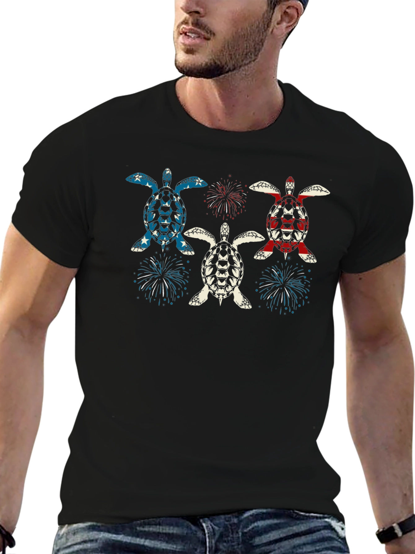 Patriotic Turtle T-Shirt - USA Pride