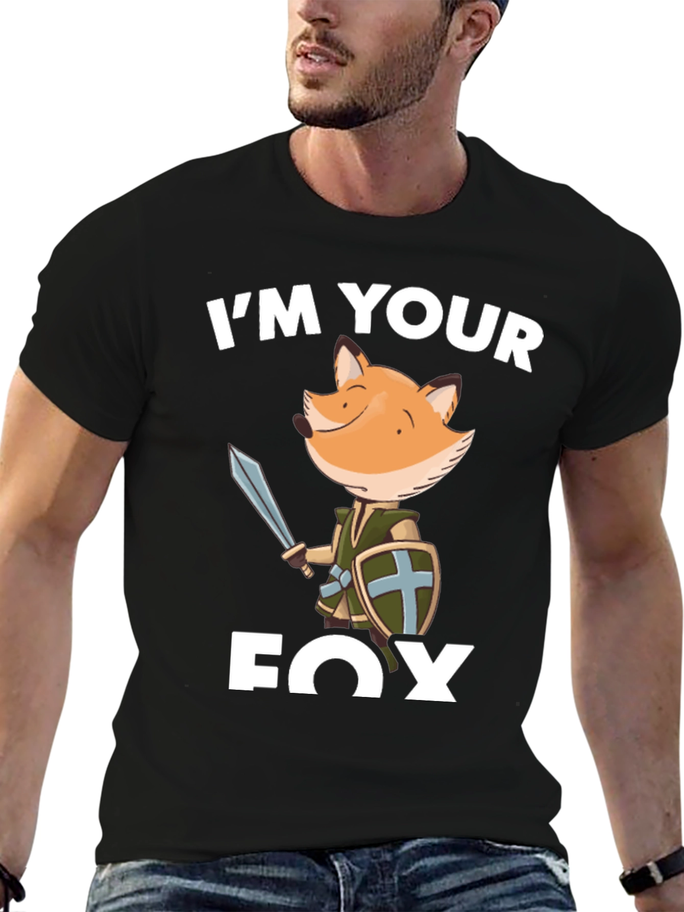 Im Your Fox T-Shirt - Black Cotton Tee