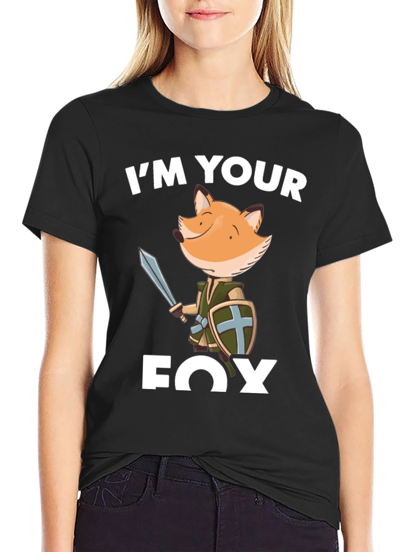 Im Your Fox T-Shirt - Black Cotton Tee