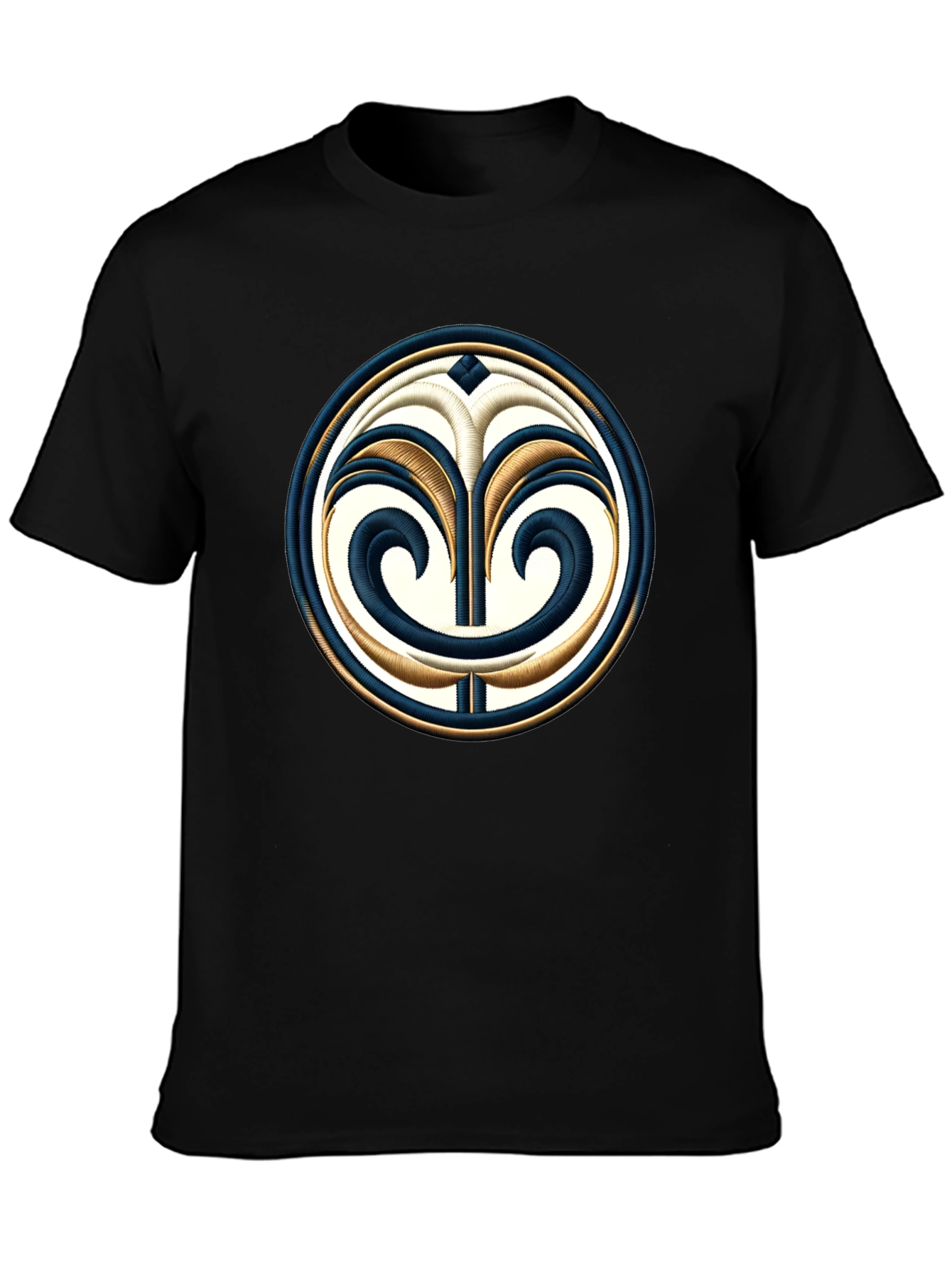 Embroidered Emblem Black T-Shirt