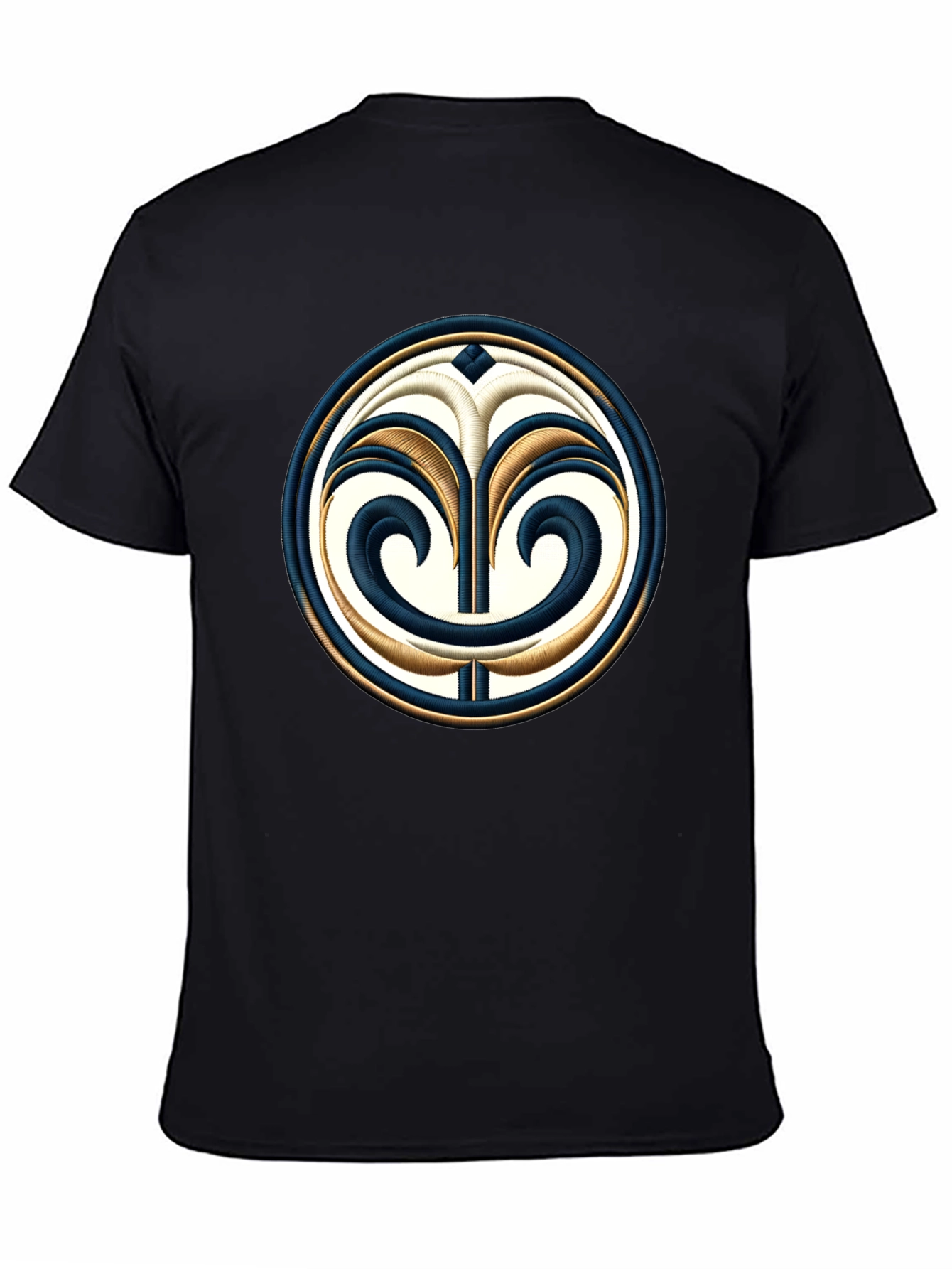 Embroidered Emblem Black T-Shirt