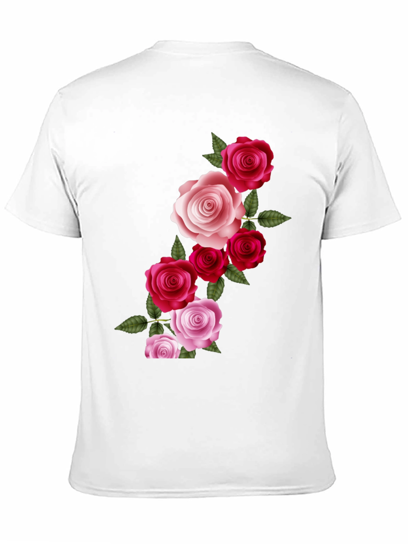 Floral Roses Graphic T-Shirt - Classic Black Tee