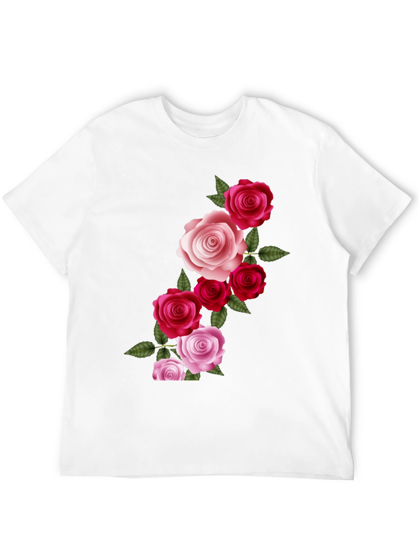 Floral Roses Graphic T-Shirt - Classic Black Tee