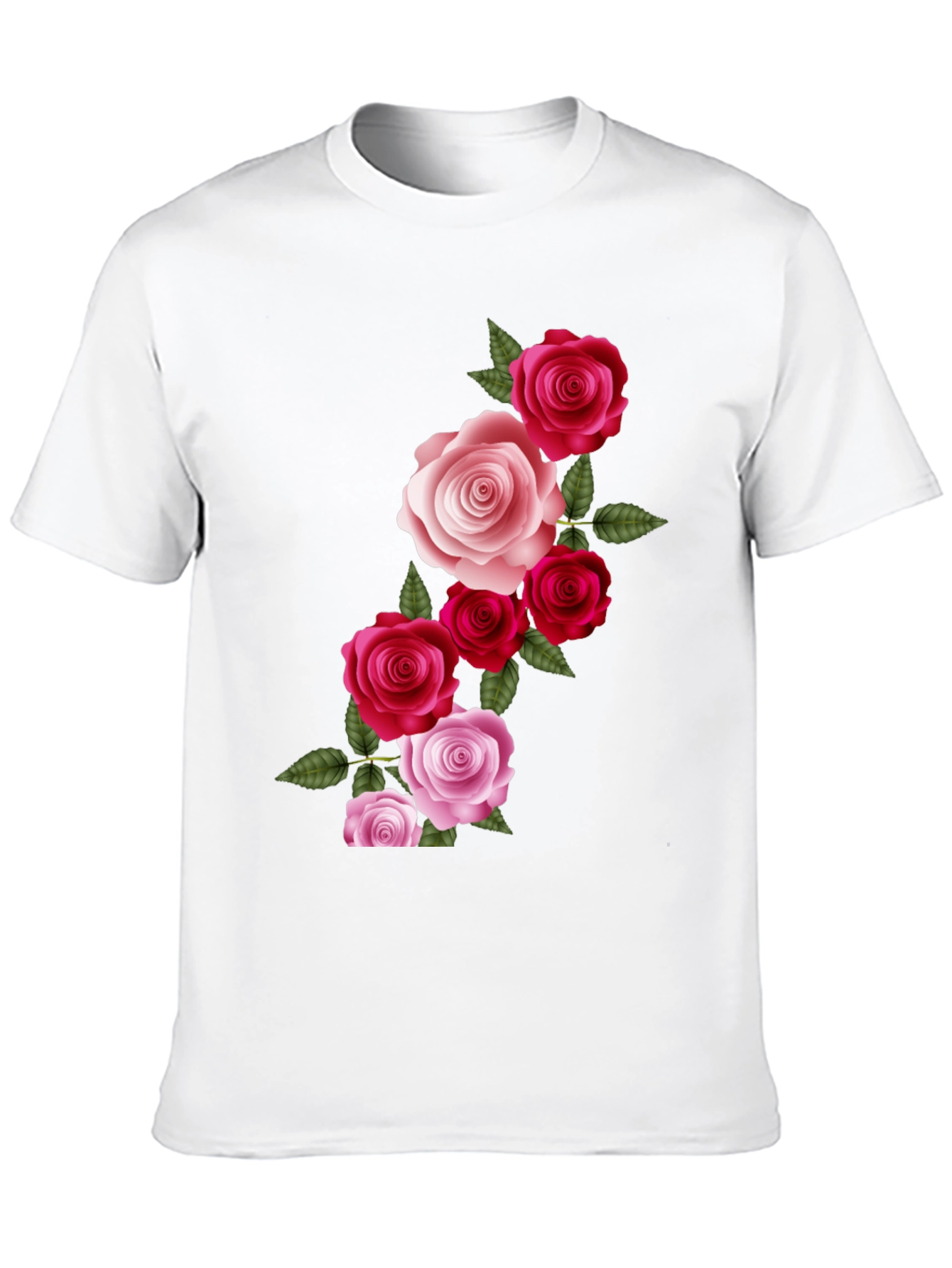 Floral Roses Graphic T-Shirt - Classic Black Tee