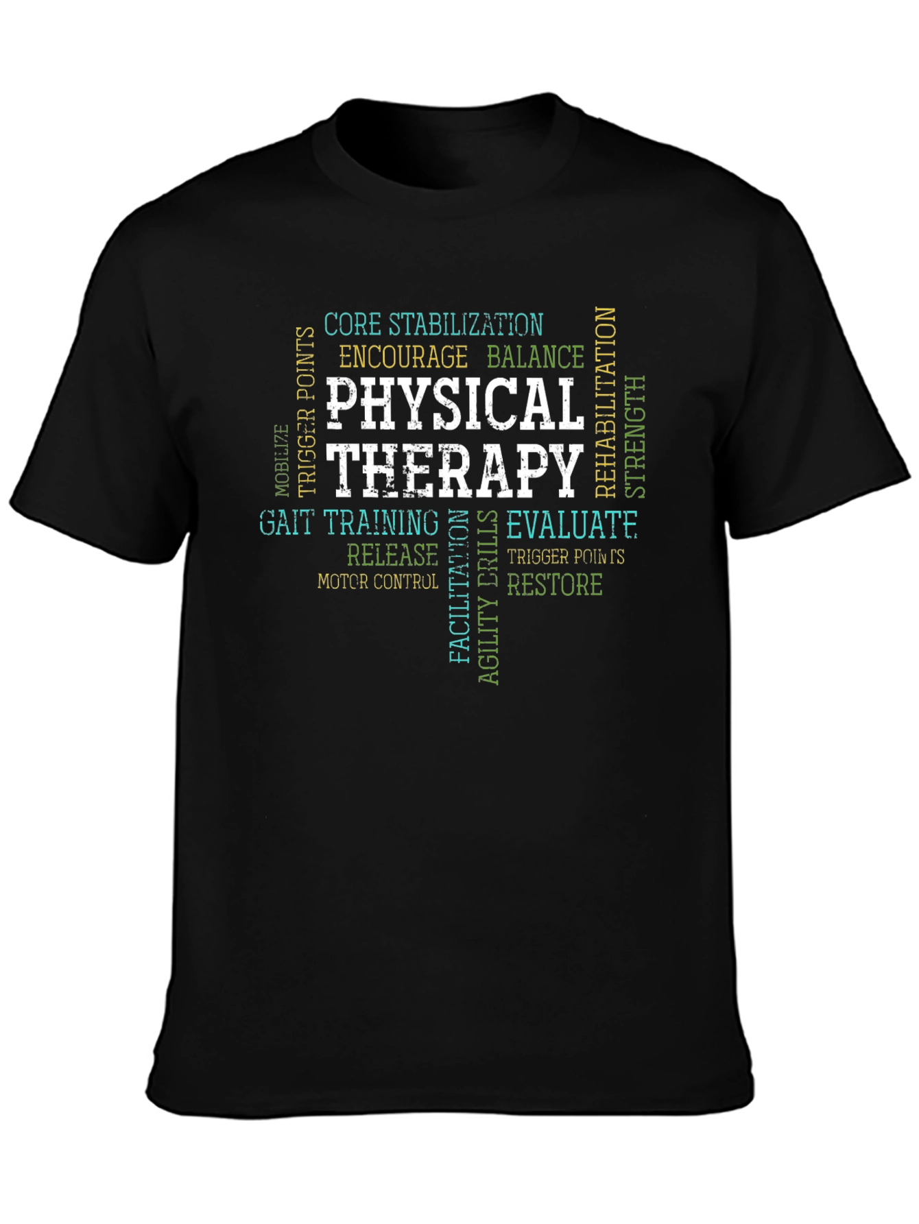Physical Therapy Word Art T-Shirt