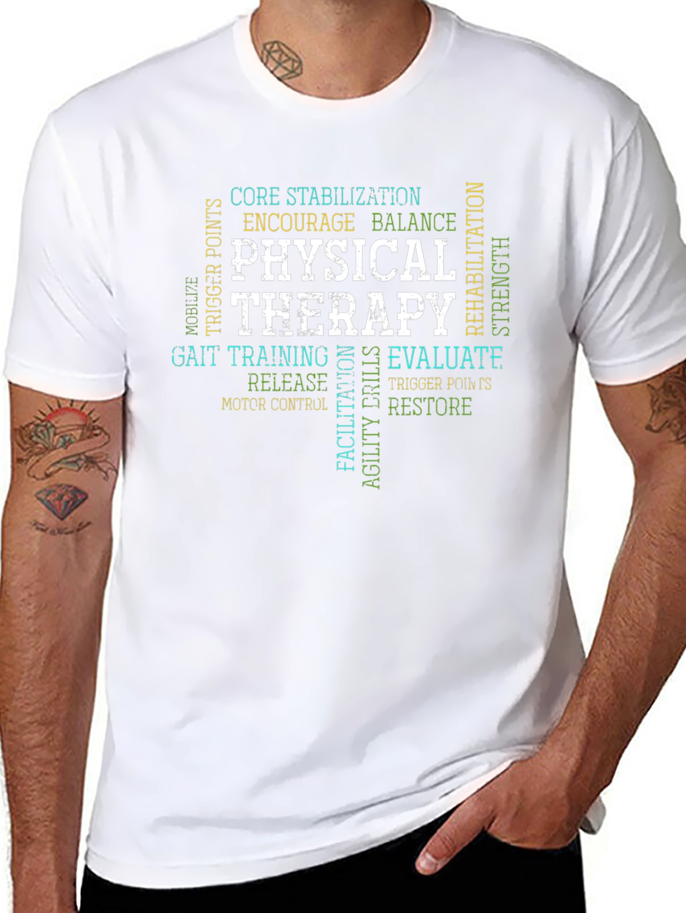 Physical Therapy Word Art T-Shirt