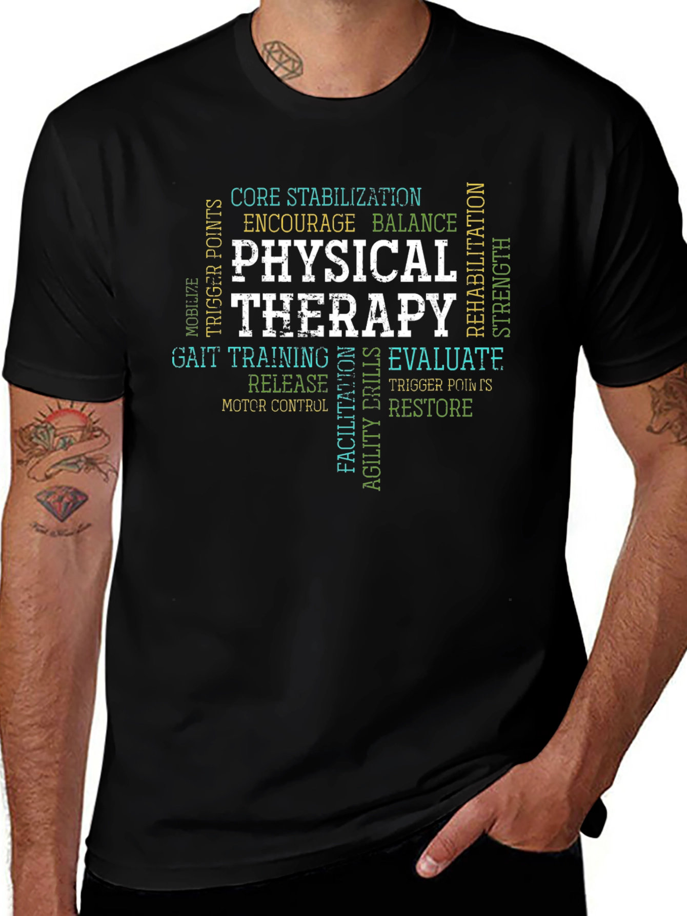 Physical Therapy Word Art T-Shirt