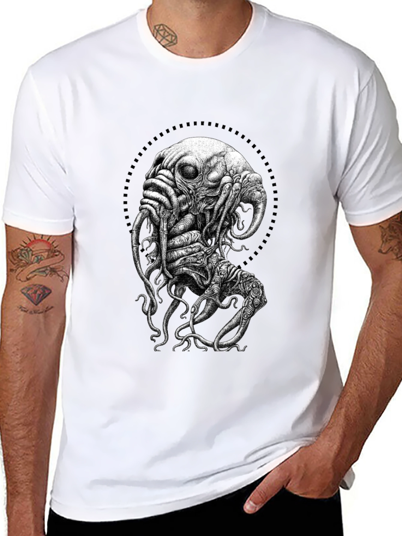 Mind Flayer Graphic T-Shirt - Black Cotton Tee