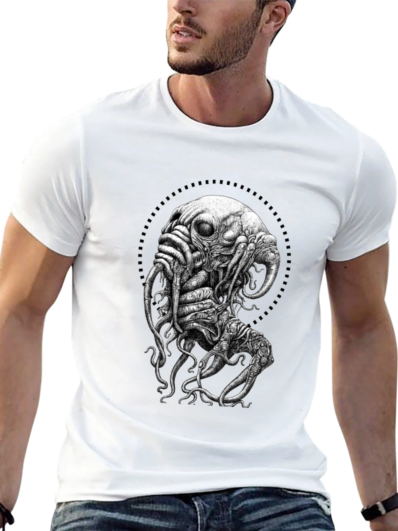 Mind Flayer Graphic T-Shirt - Black Cotton Tee