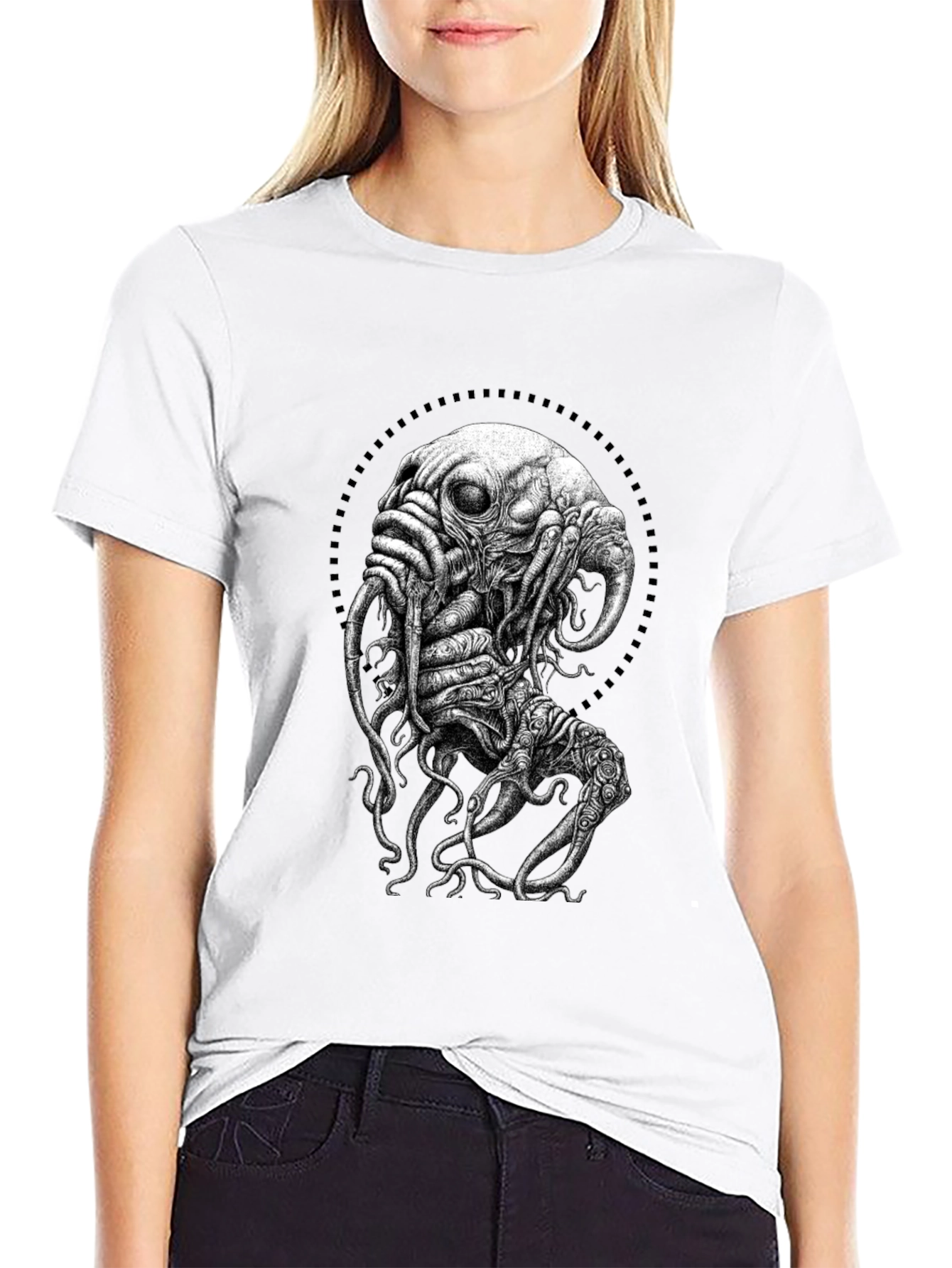 Mind Flayer Graphic T-Shirt - Black Cotton Tee
