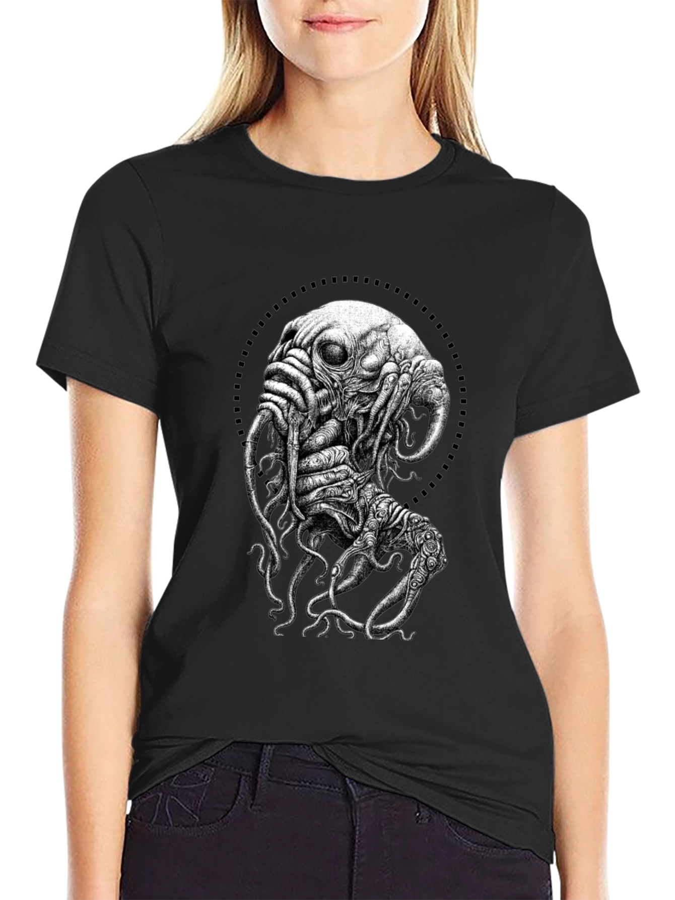 Mind Flayer Graphic T-Shirt - Black Cotton Tee