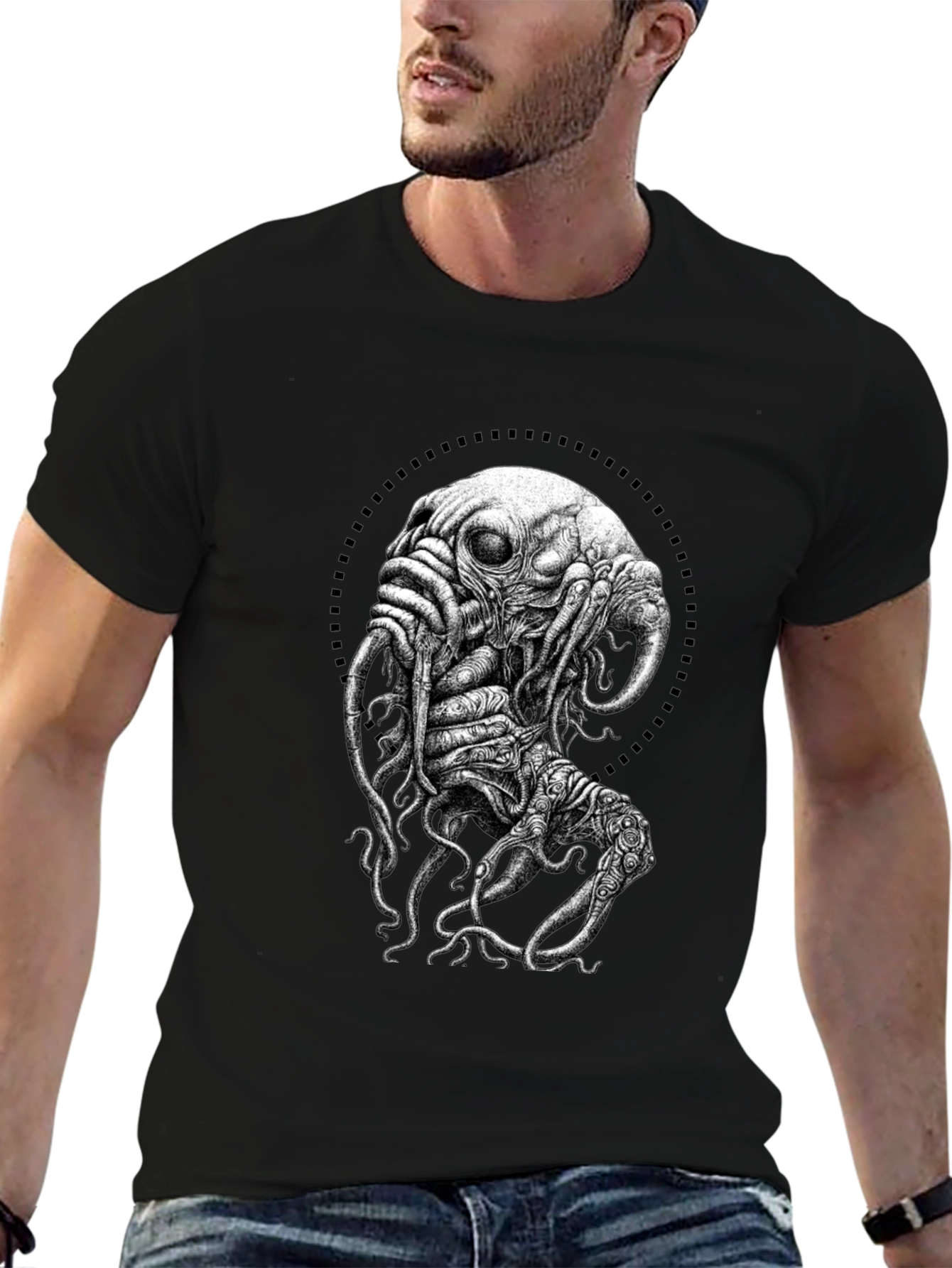 Mind Flayer Graphic T-Shirt - Black Cotton Tee