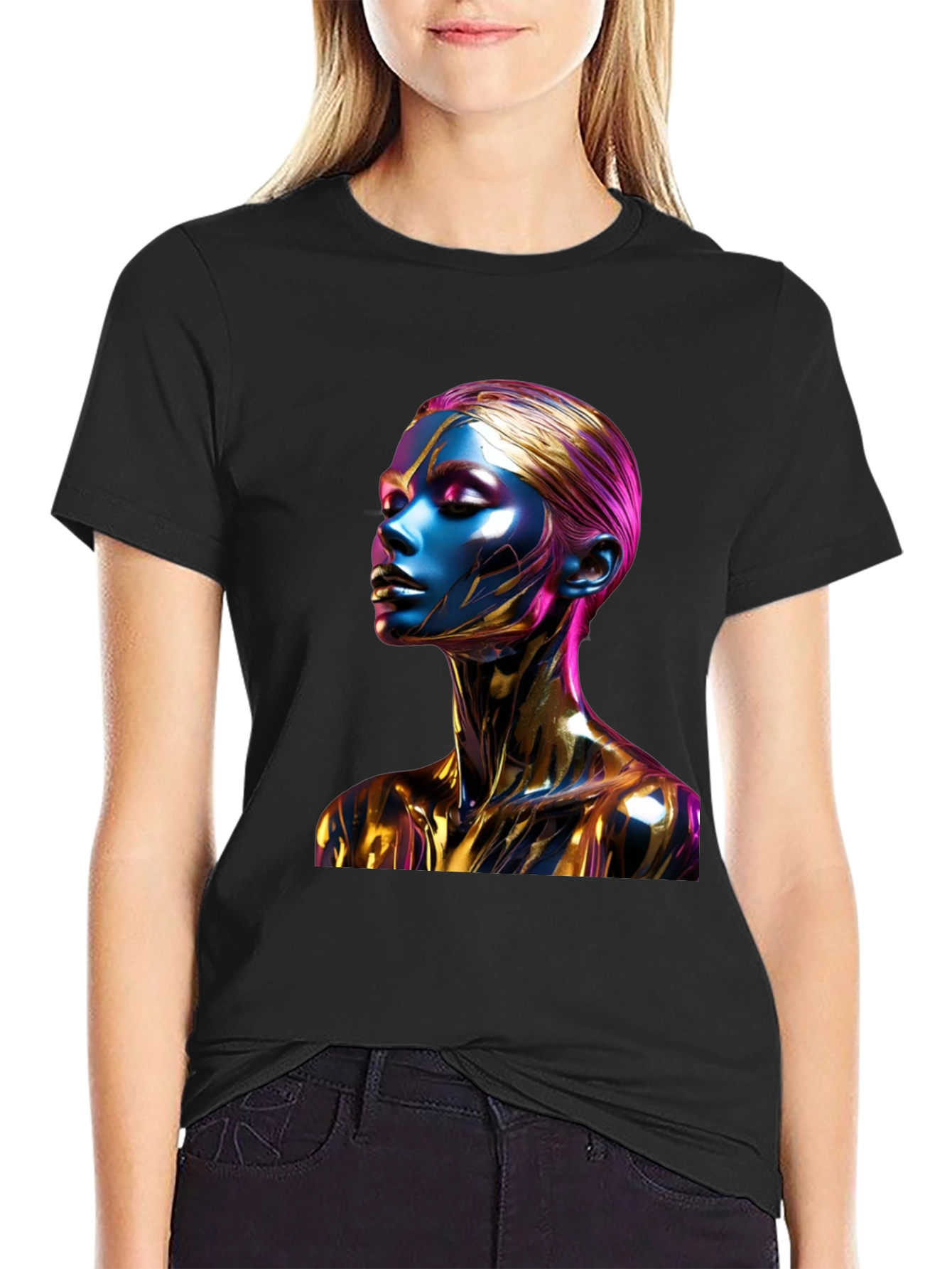 Abstract Art T-Shirt - Metallic Beauty