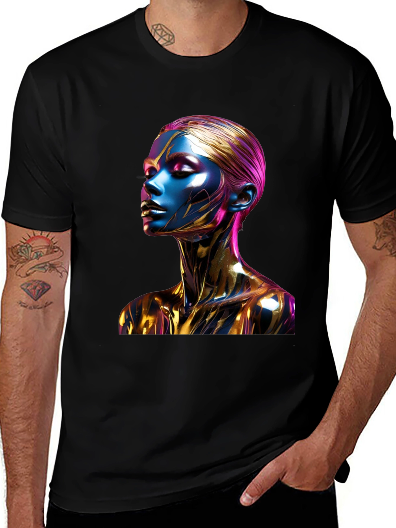 Abstract Art T-Shirt - Metallic Beauty