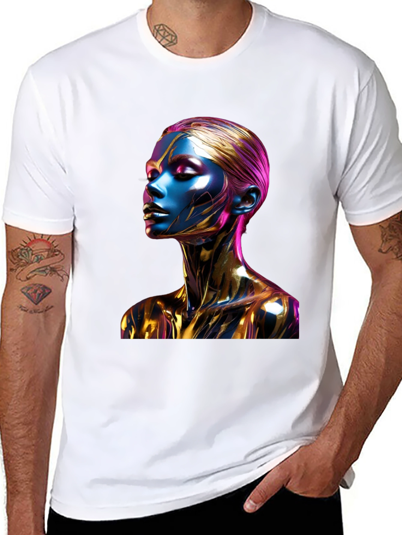 Abstract Art T-Shirt - Metallic Beauty