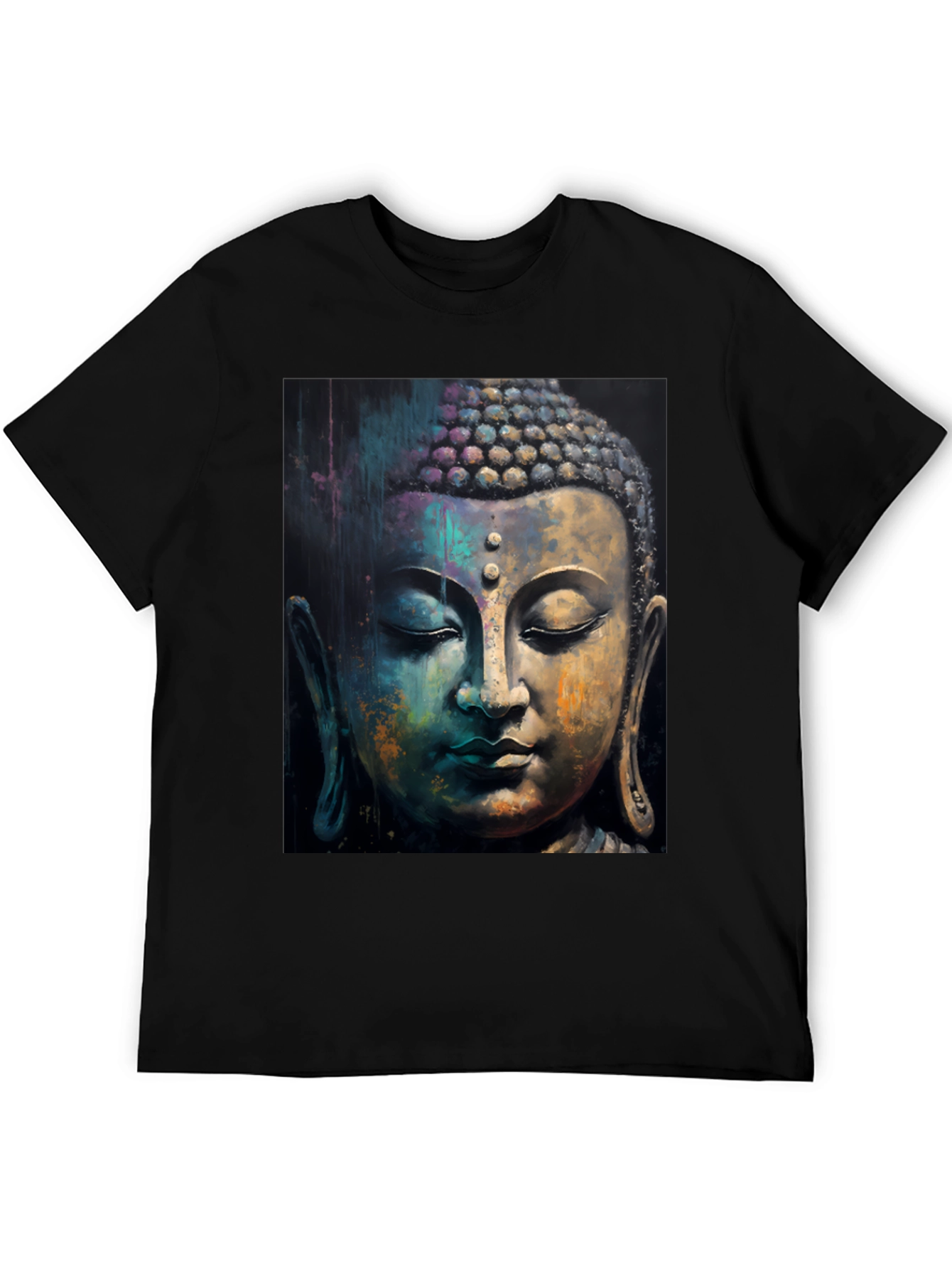 Buddha Art Graphic Black T-Shirt