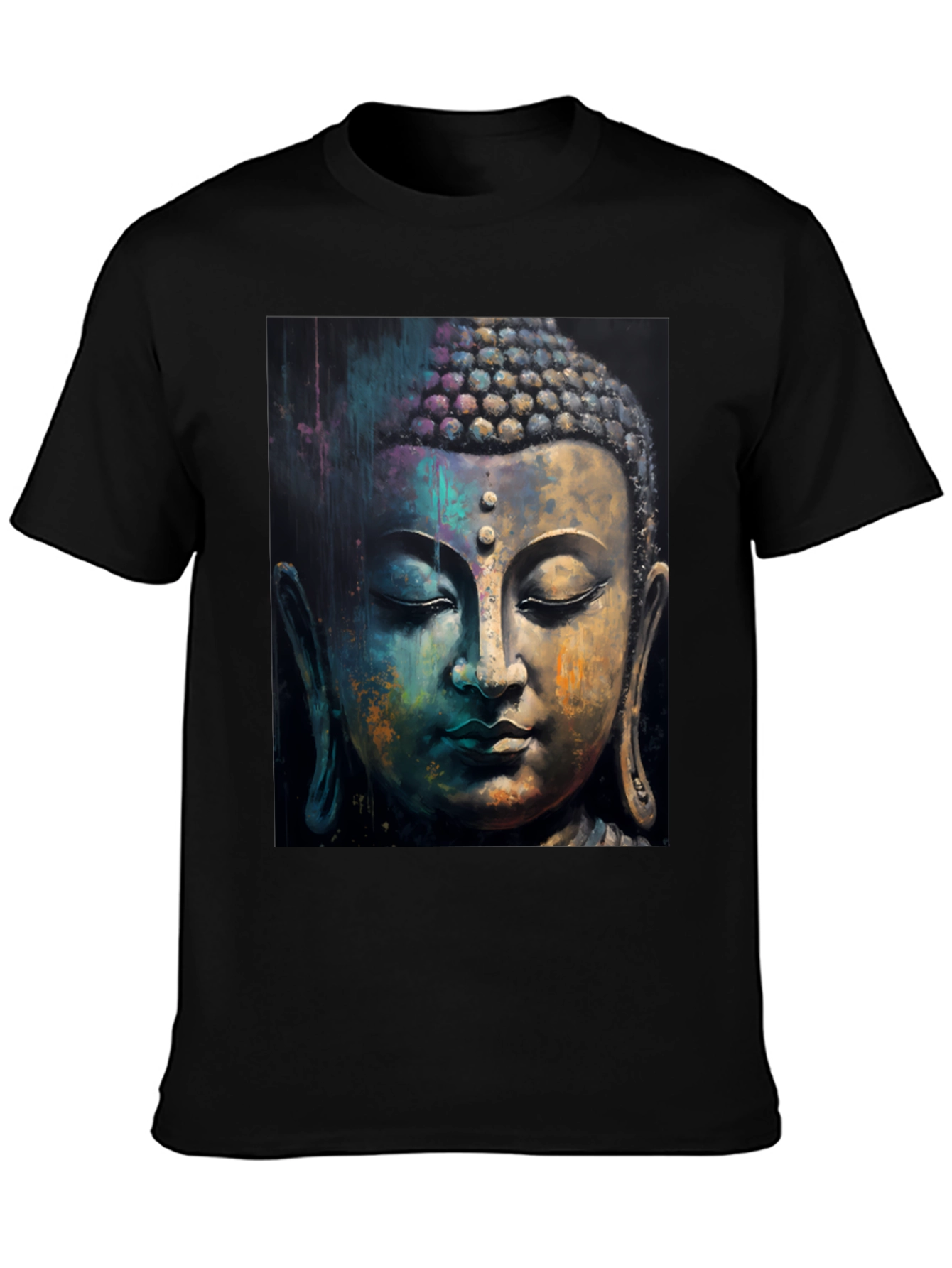 Buddha Art Graphic Black T-Shirt