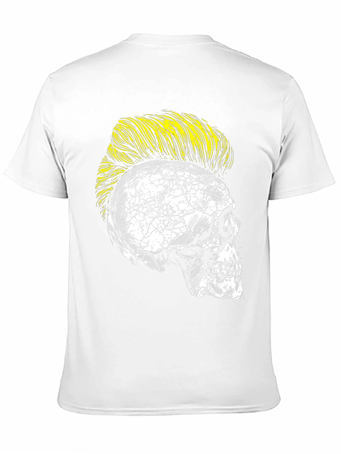 Skull with Mohawk Graphic Tee - Unique Fashion Statement