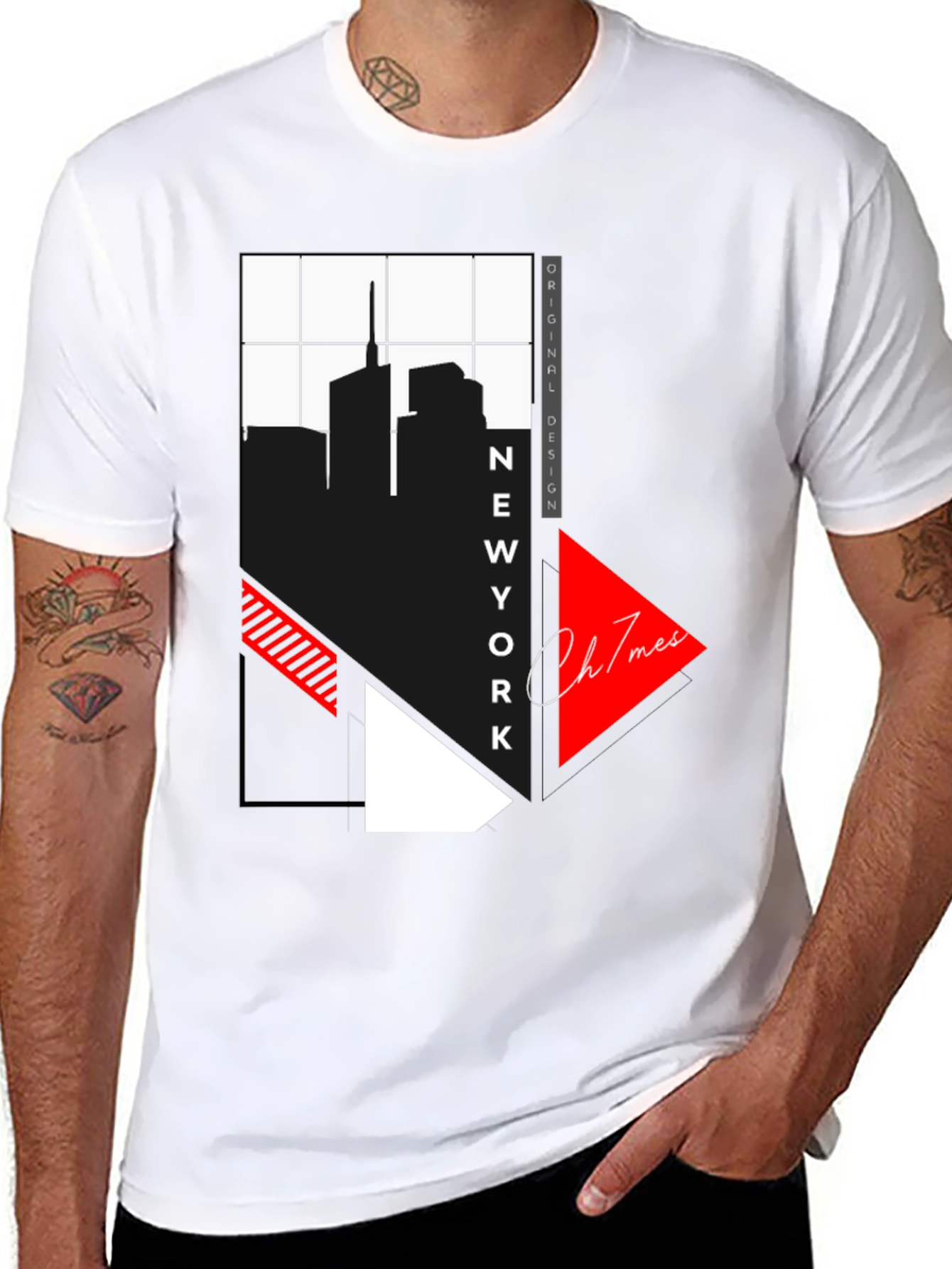 New York Skyline Graphic Print T-Shirt