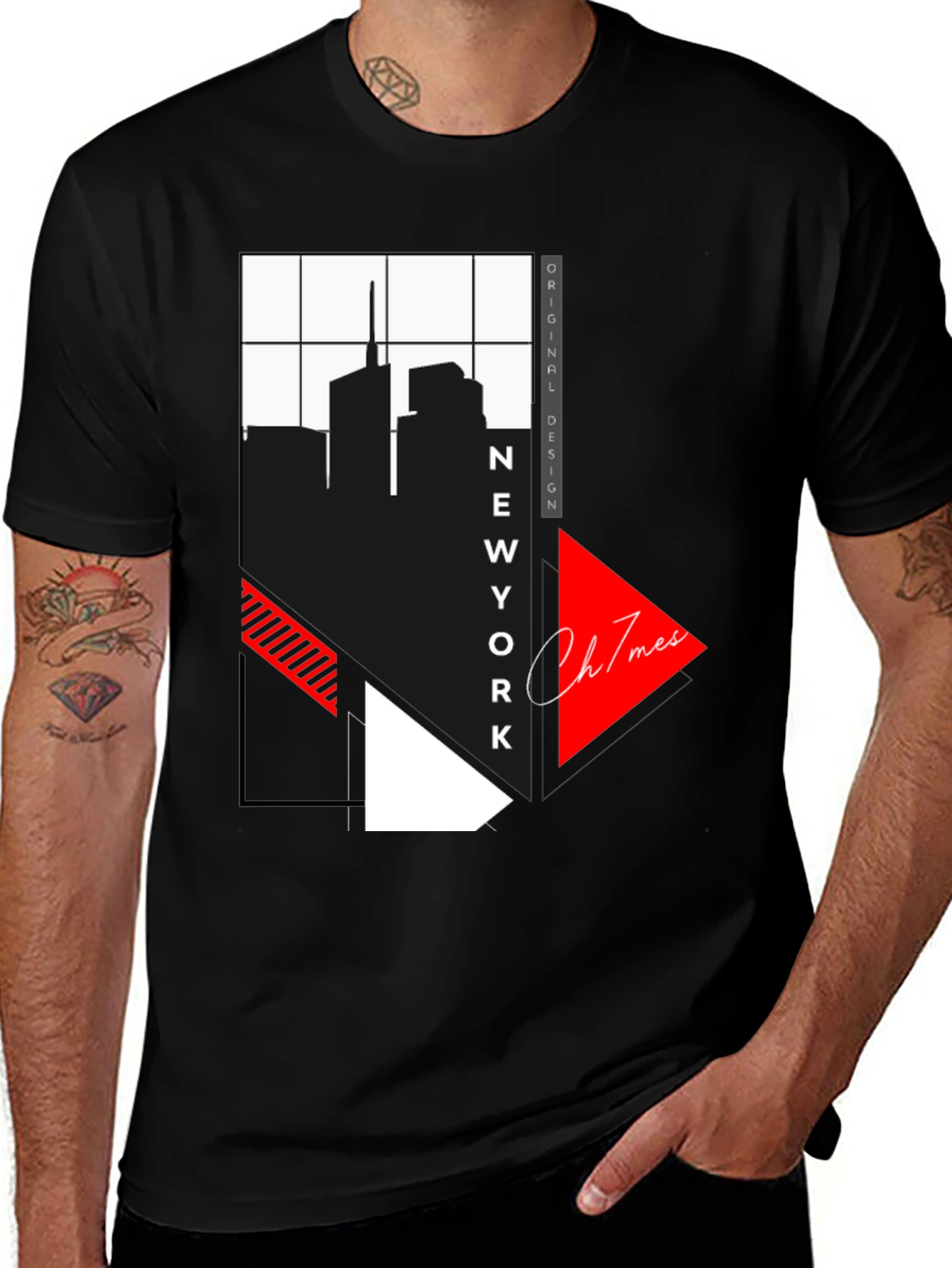 New York Skyline Graphic Print T-Shirt